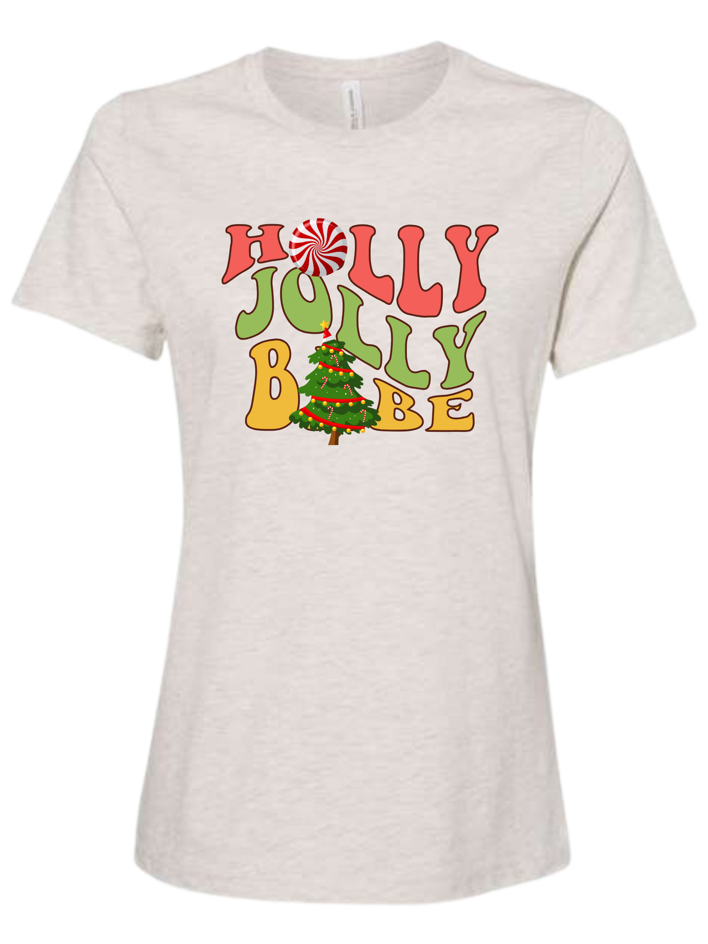 "Holly Jolly Babe" women's fit crew-neck tee