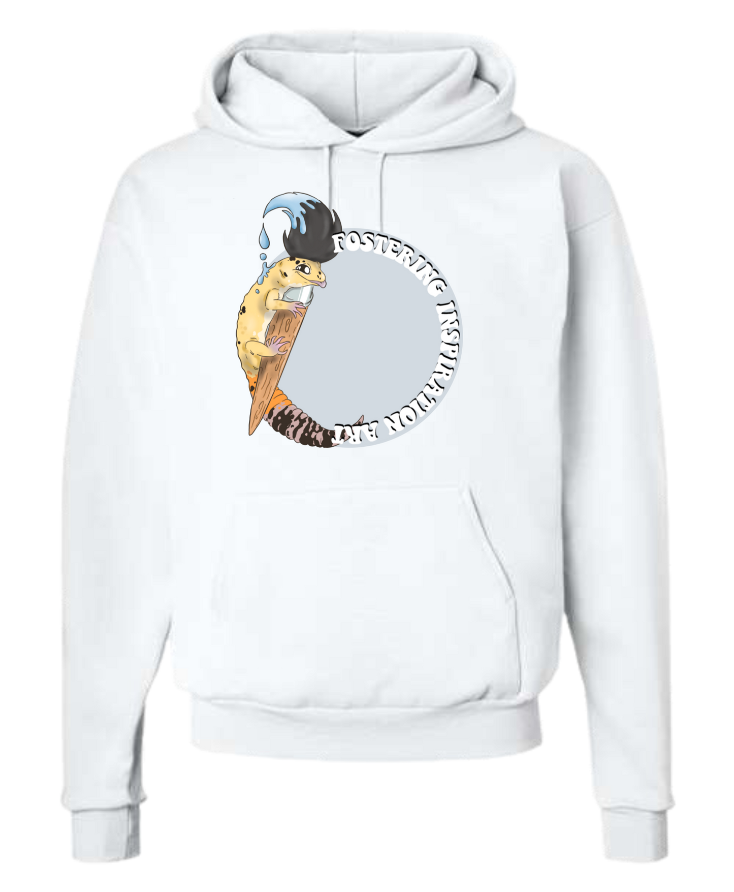 "Fostering Inspiration Art" logo full front color graphic tee