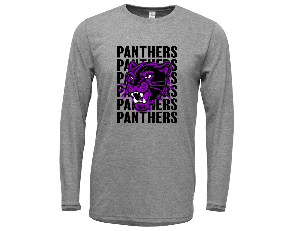 PANTHERS PANTHERS PANTHERS Cooling performance dry-fit warm-up crew neck shirt (available in short sleeve and long sleeve)