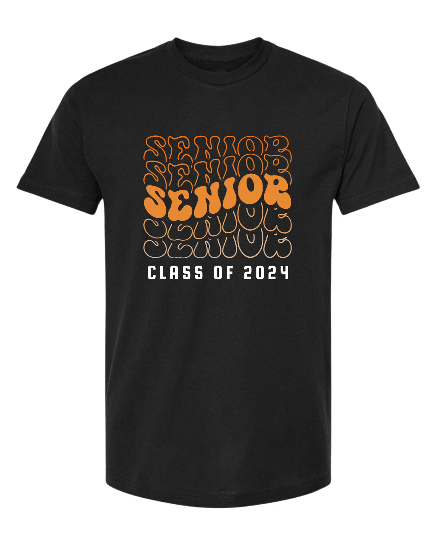 Graduation Year Senior Groovy font tee