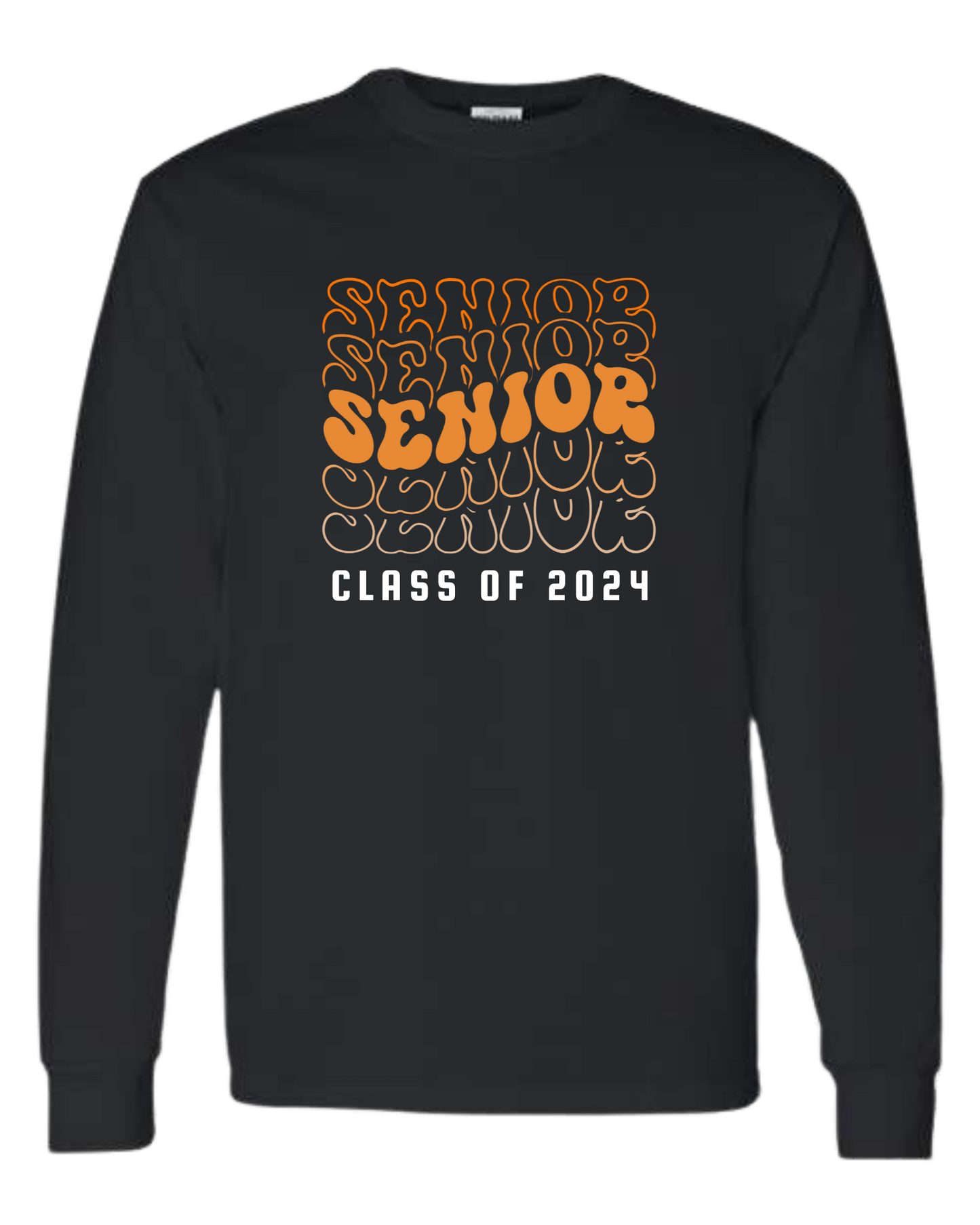 Graduation Year Senior Groovy font tee