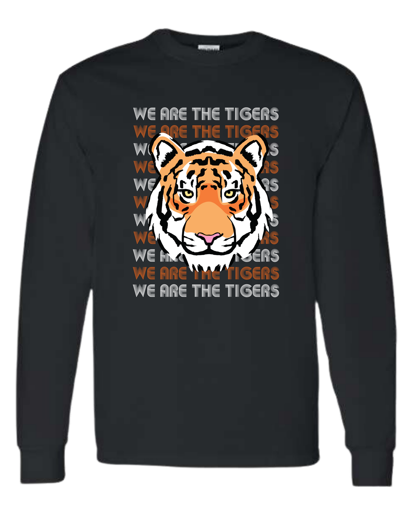 "WE ARE THE TIGERS" black & orange tiger tee