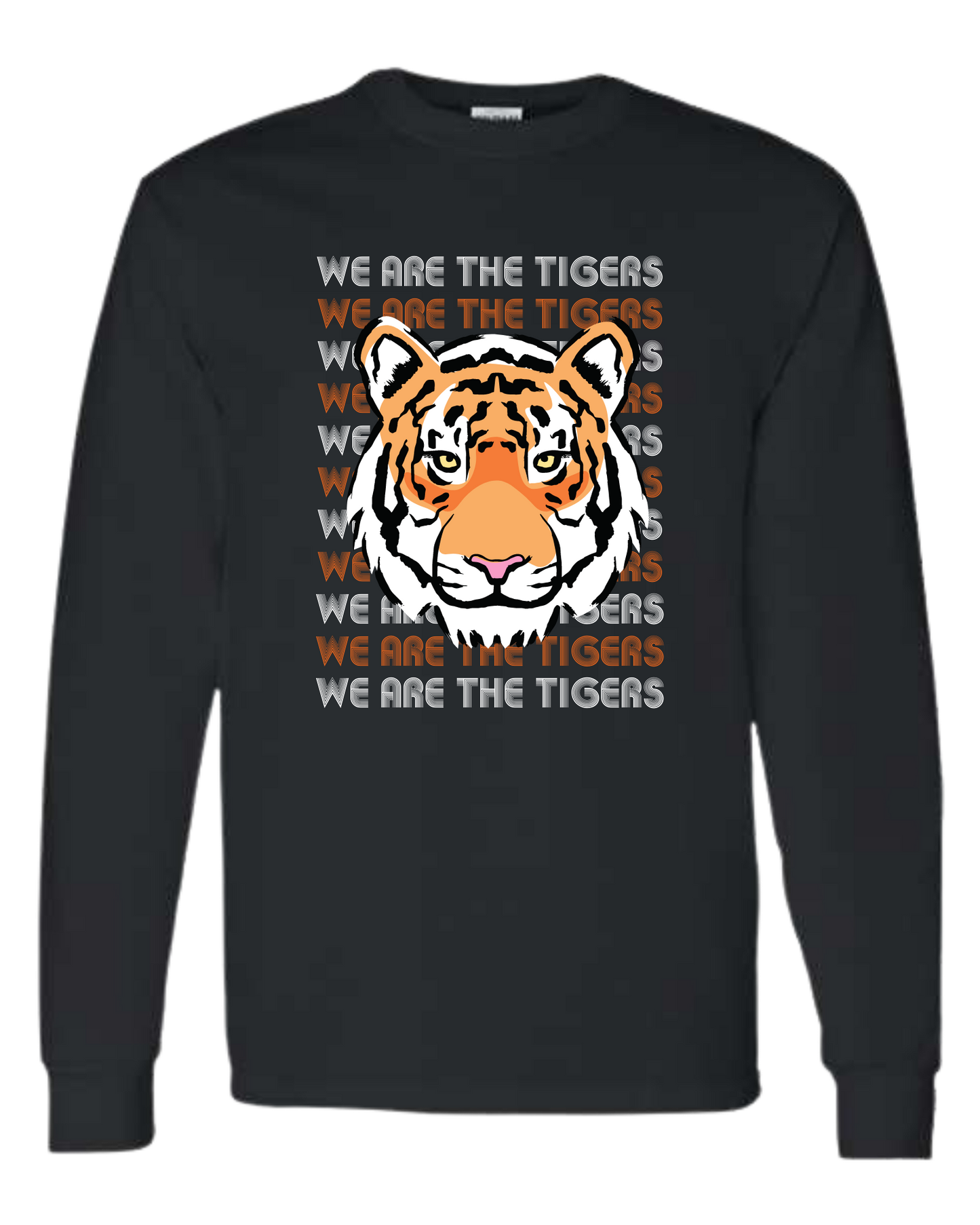 "WE ARE THE TIGERS" black & orange tiger tee