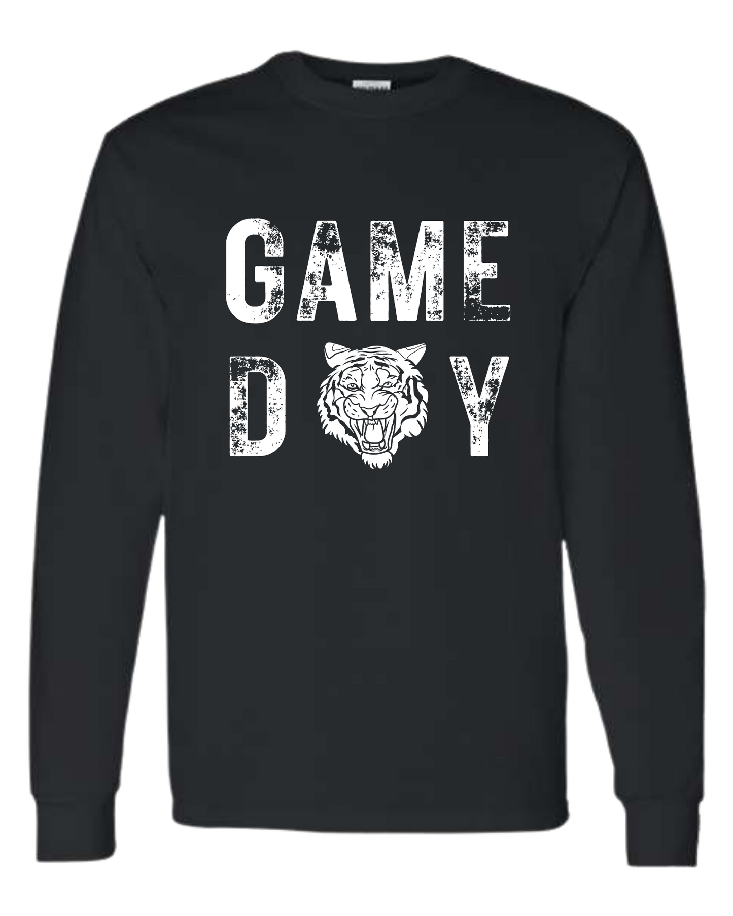Distressed font "GAME DAY" tiger tee
