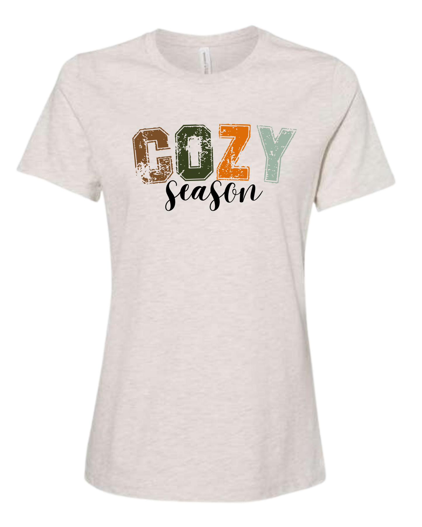 "Cozy Season" fall colors graphic tee