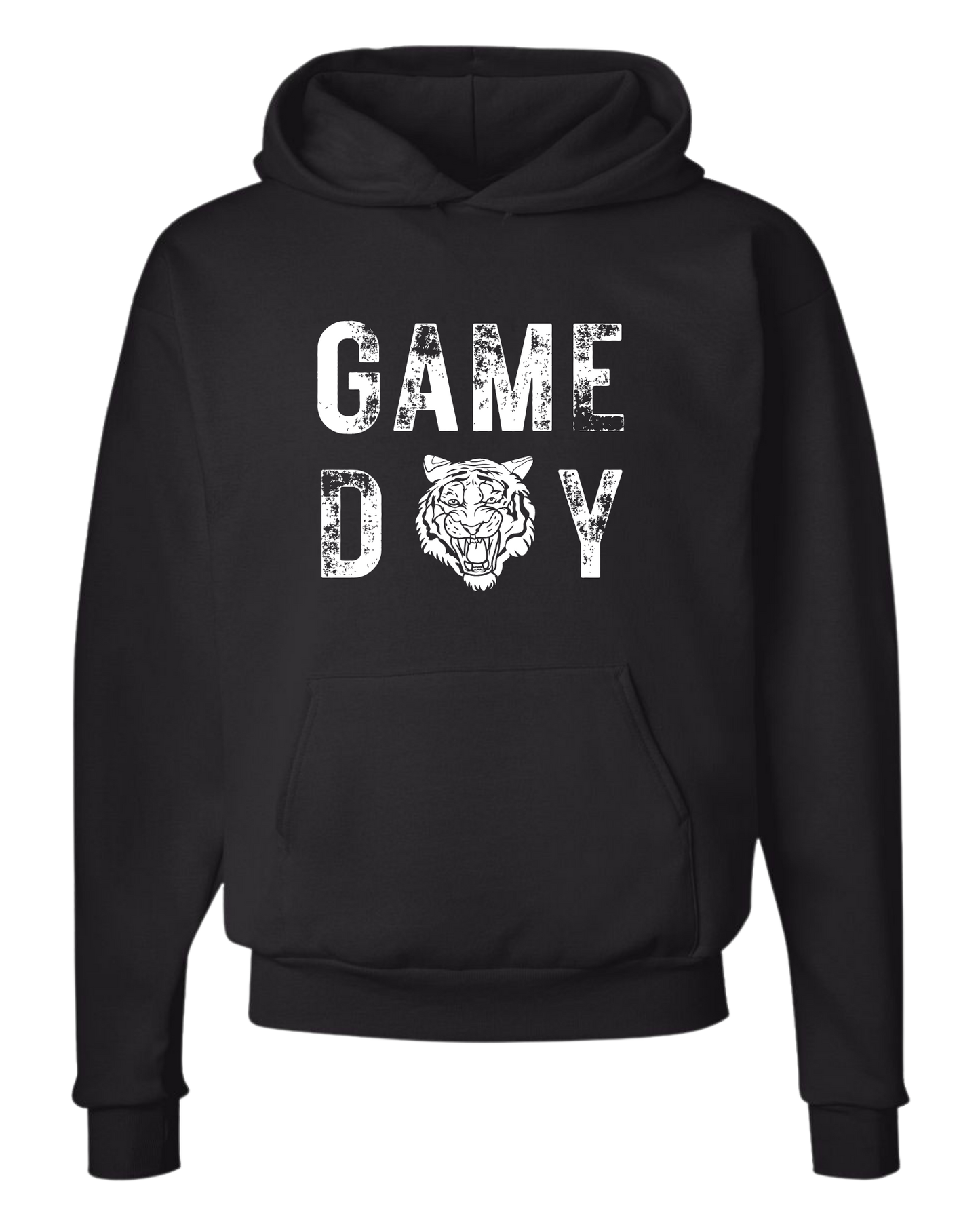 Distressed font "GAME DAY" tiger tee