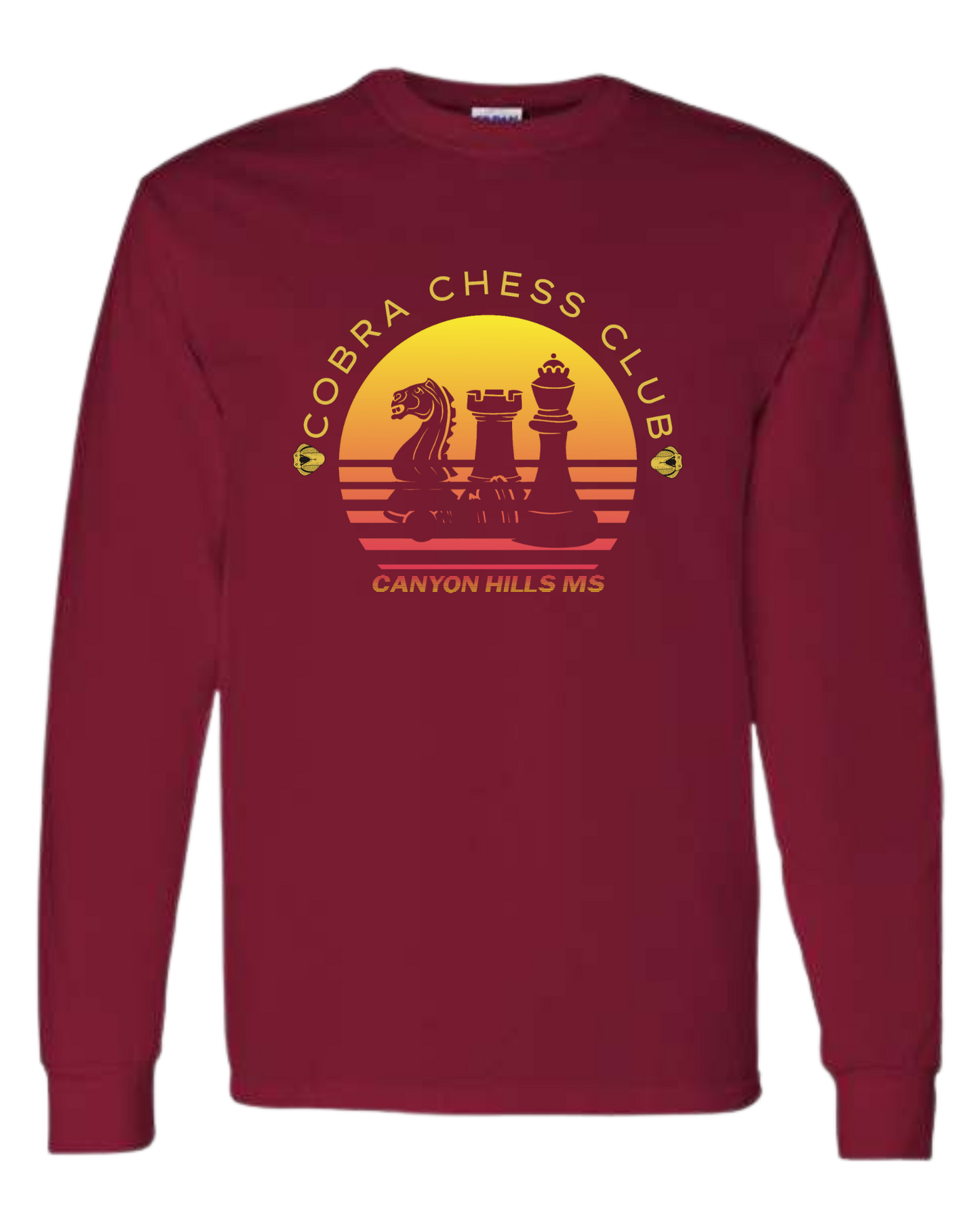 CHMS Cobra Chess club long sleeve tee