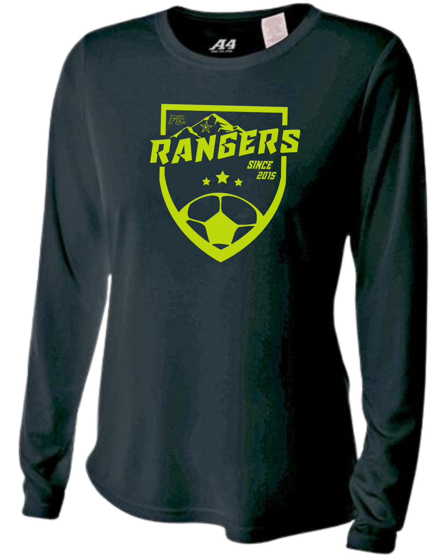 EP Rangers full front logo dry-fit crew neck women's fit tee (available in short sleeve & long sleeve)