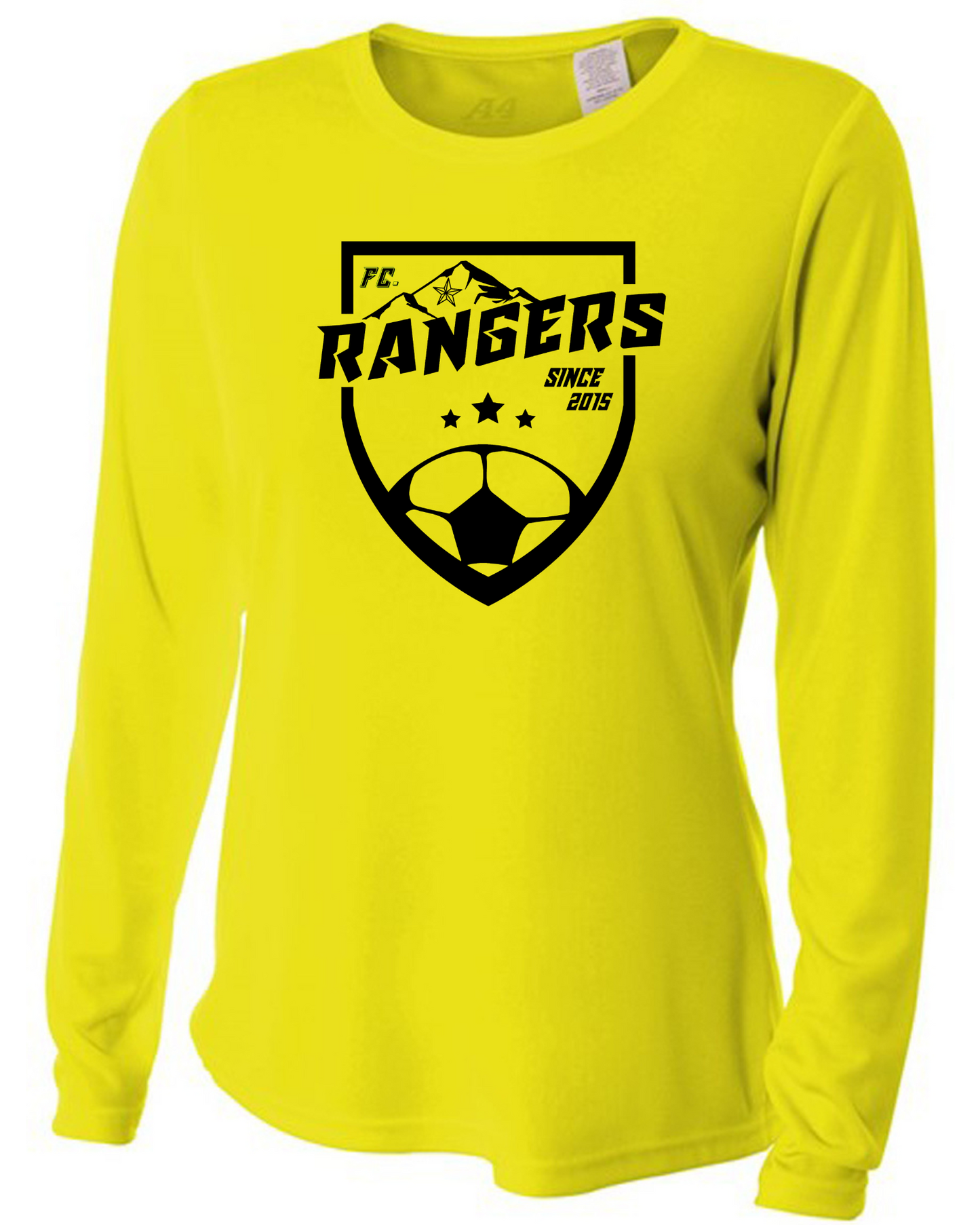 EP Rangers full front logo dry-fit crew neck women's fit tee (available in short sleeve & long sleeve)