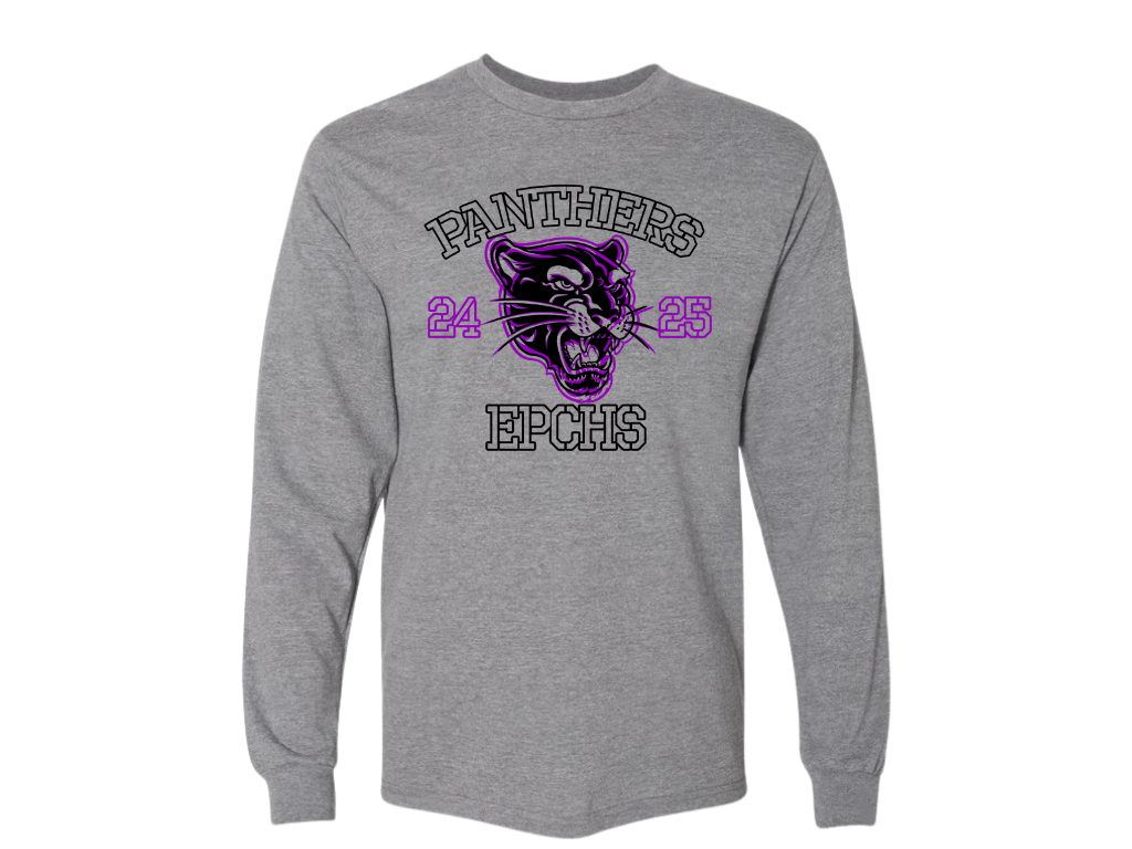BLURRY PANTHERS Cotton Blend Crew Neck Shirt (available in short sleeve and long sleeve)
