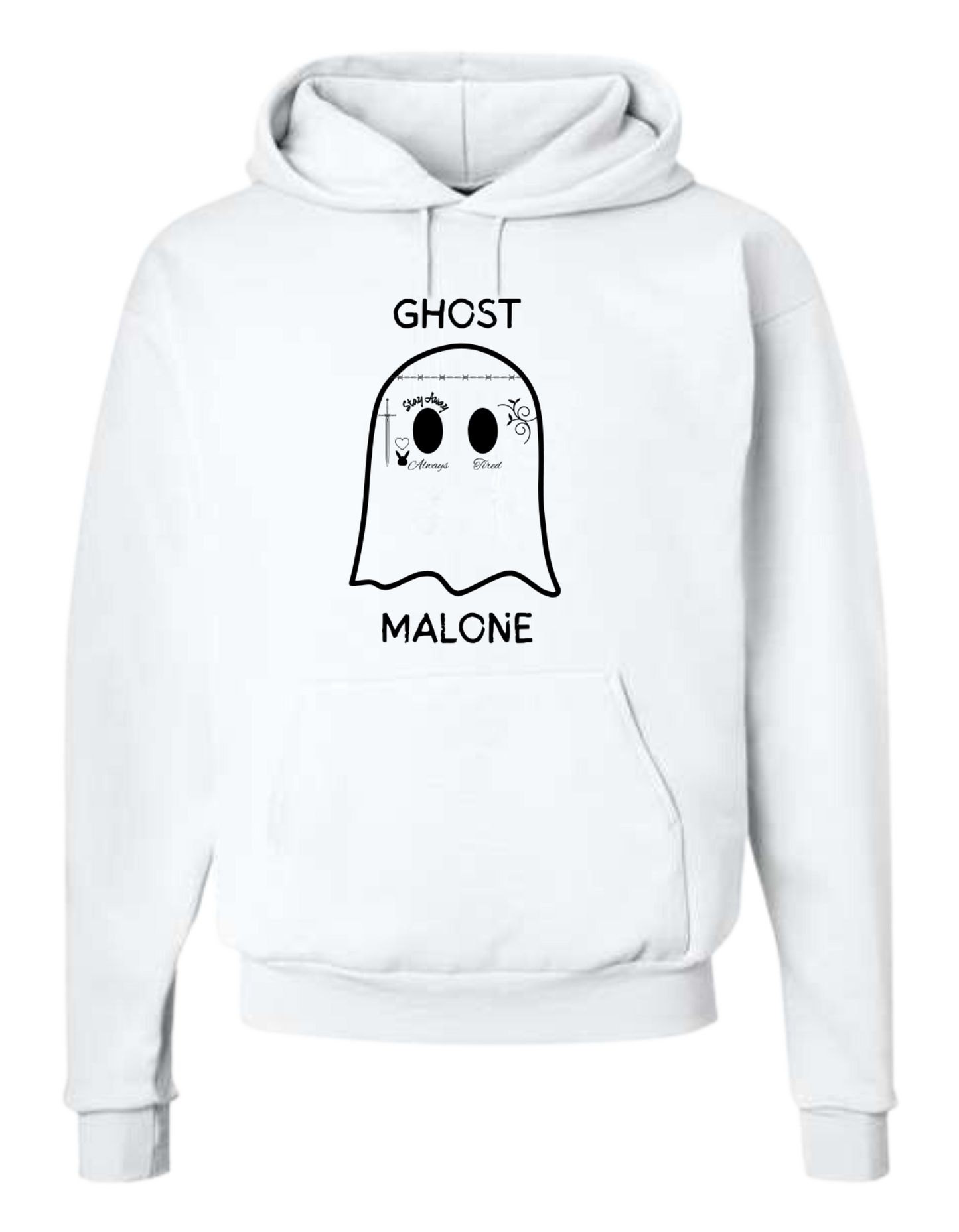"Ghost Malone" with funny ghost graphic tee
