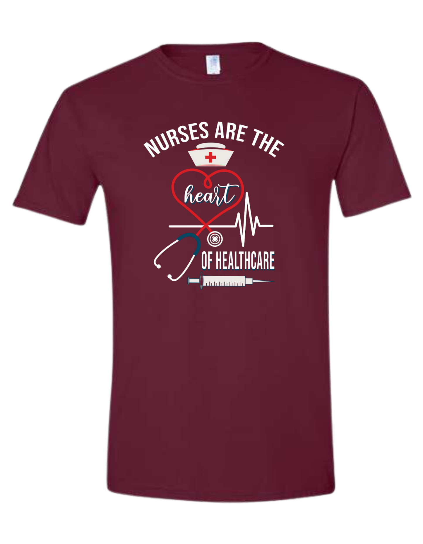 "Nurses are the heart of Healthcare" unisex crew-neck short sleeve tee