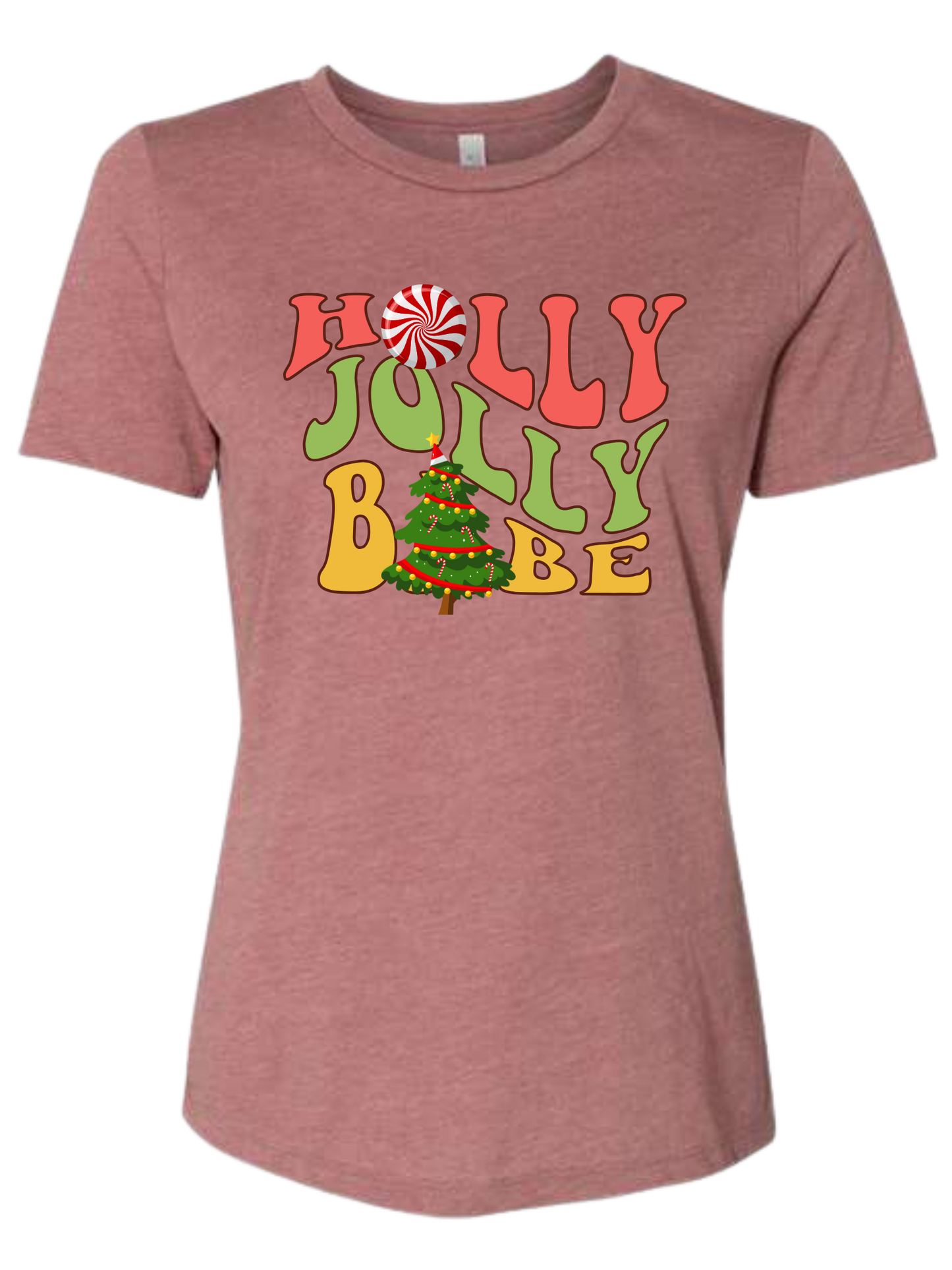 "Holly Jolly Babe" women's fit crew-neck tee