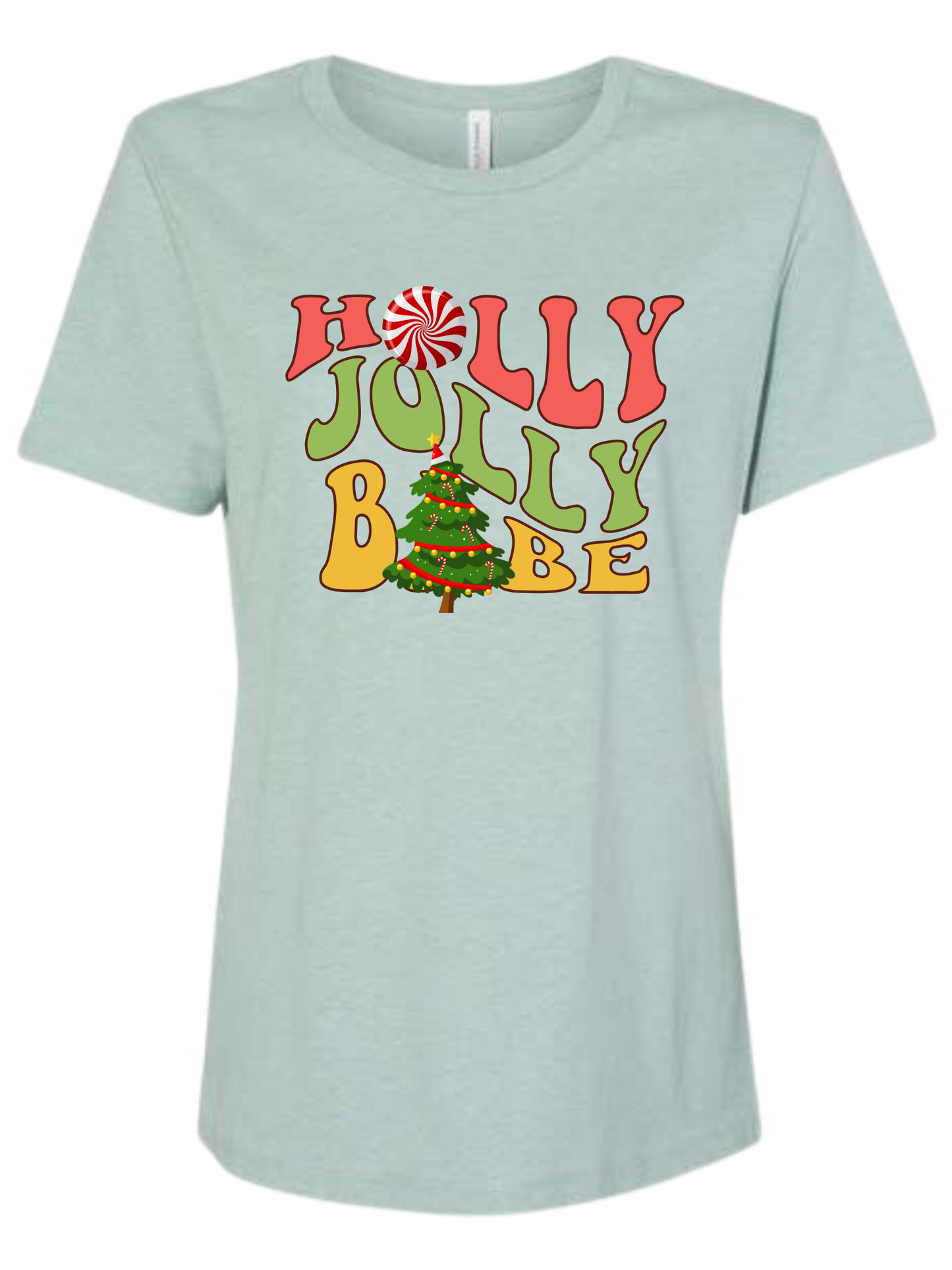"Holly Jolly Babe" women's fit crew-neck tee