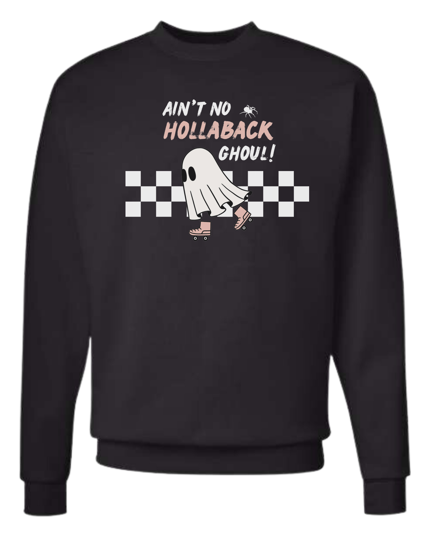 Ain't No Hollaback Ghoul retro graphic Classic unisex crewneck sweatshirt Black