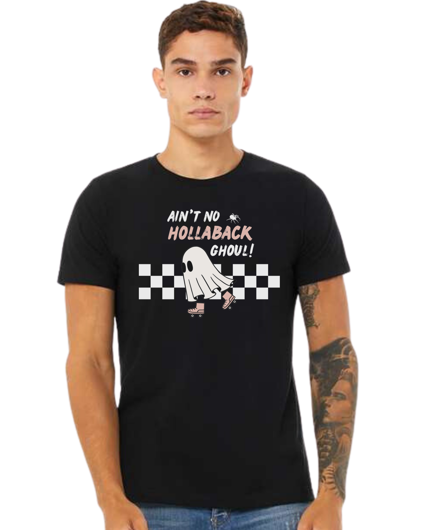 Ain't No Hollaback Ghoul retro graphic Premium unisex crewneck tee Black