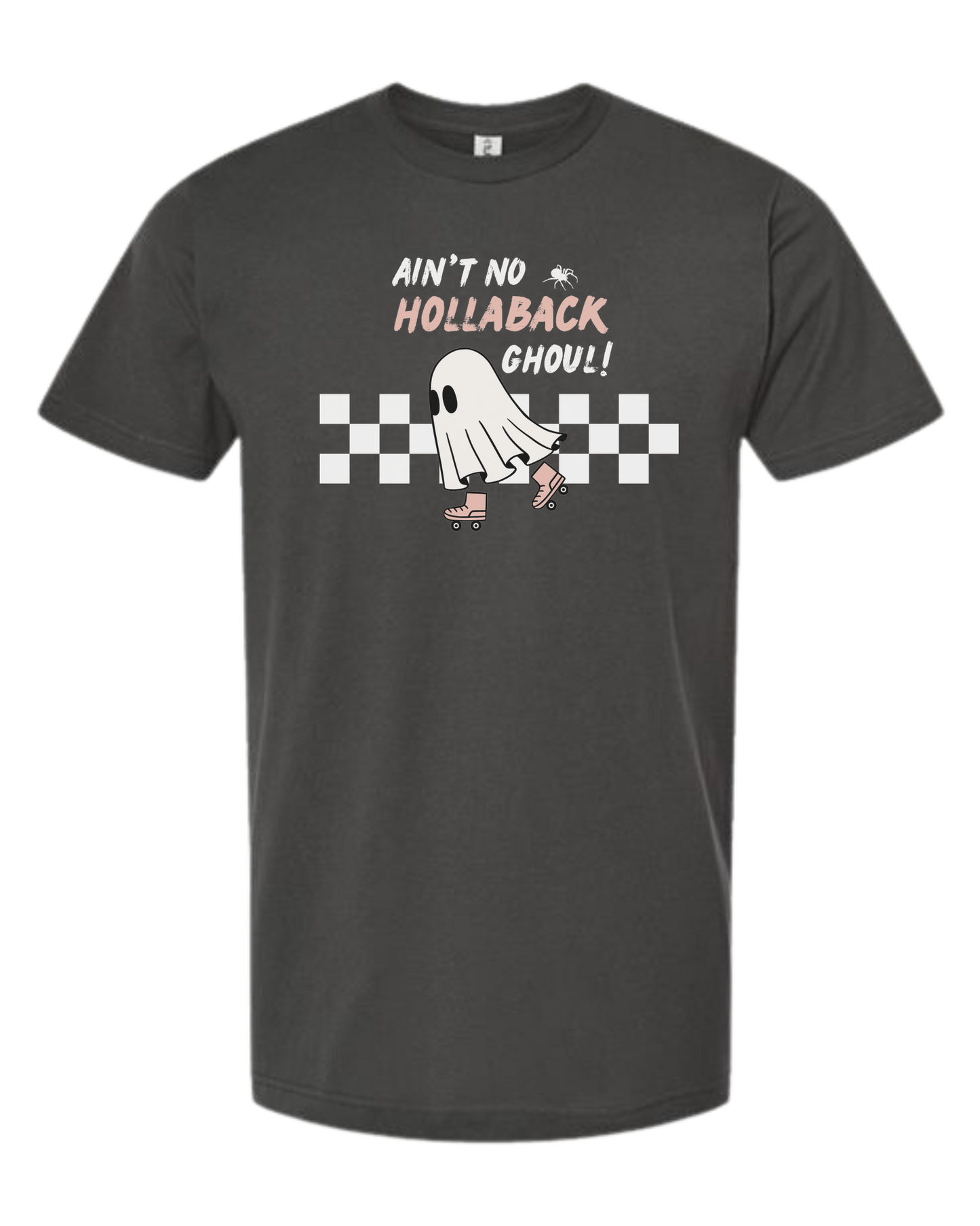 Ain't No Hollaback Ghoul retro graphic Unisex crew-neck graphic tee Charcoal Grey