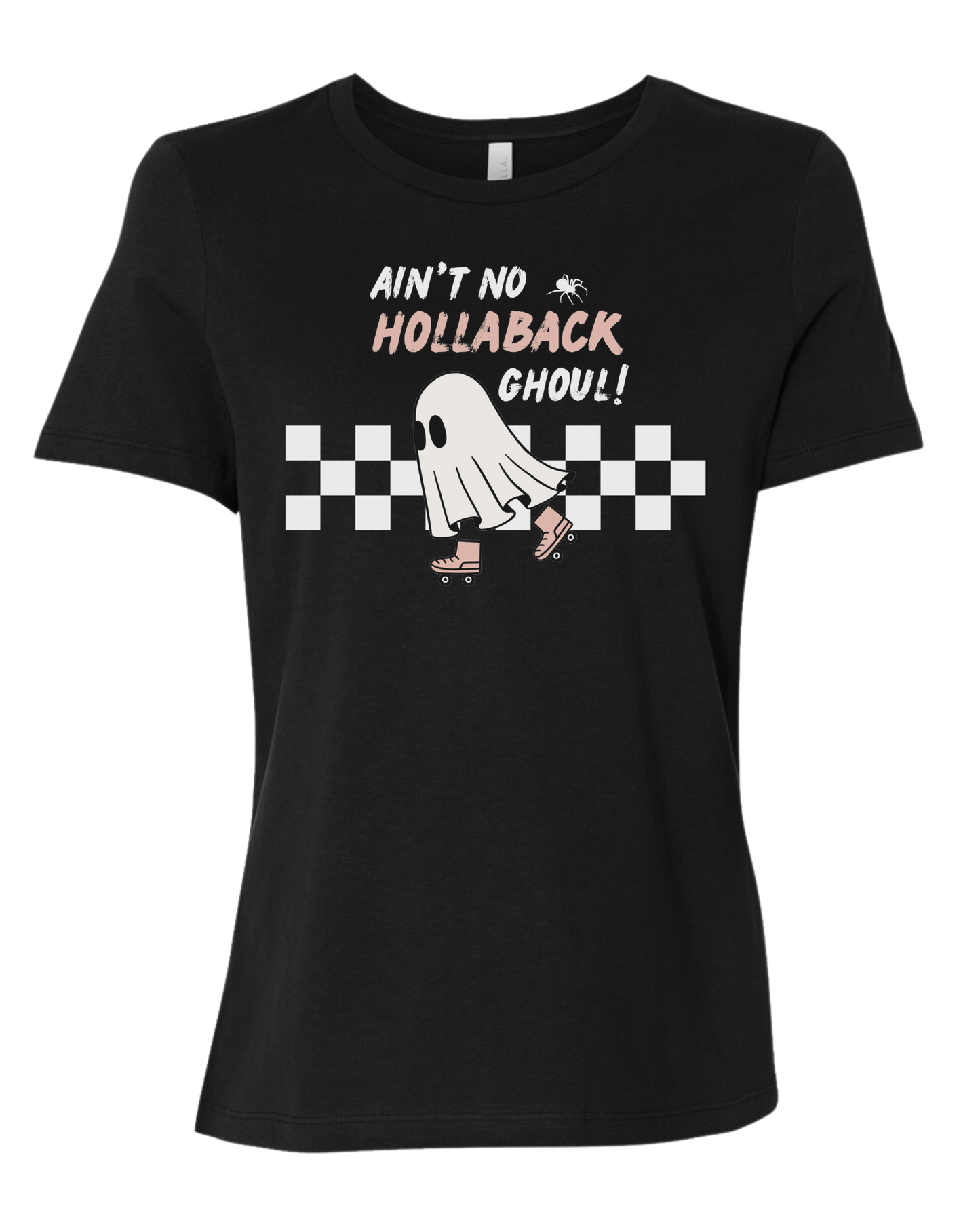 Ain't No Hollaback Ghoul retro graphic Women's fit premium crewneck tee Black