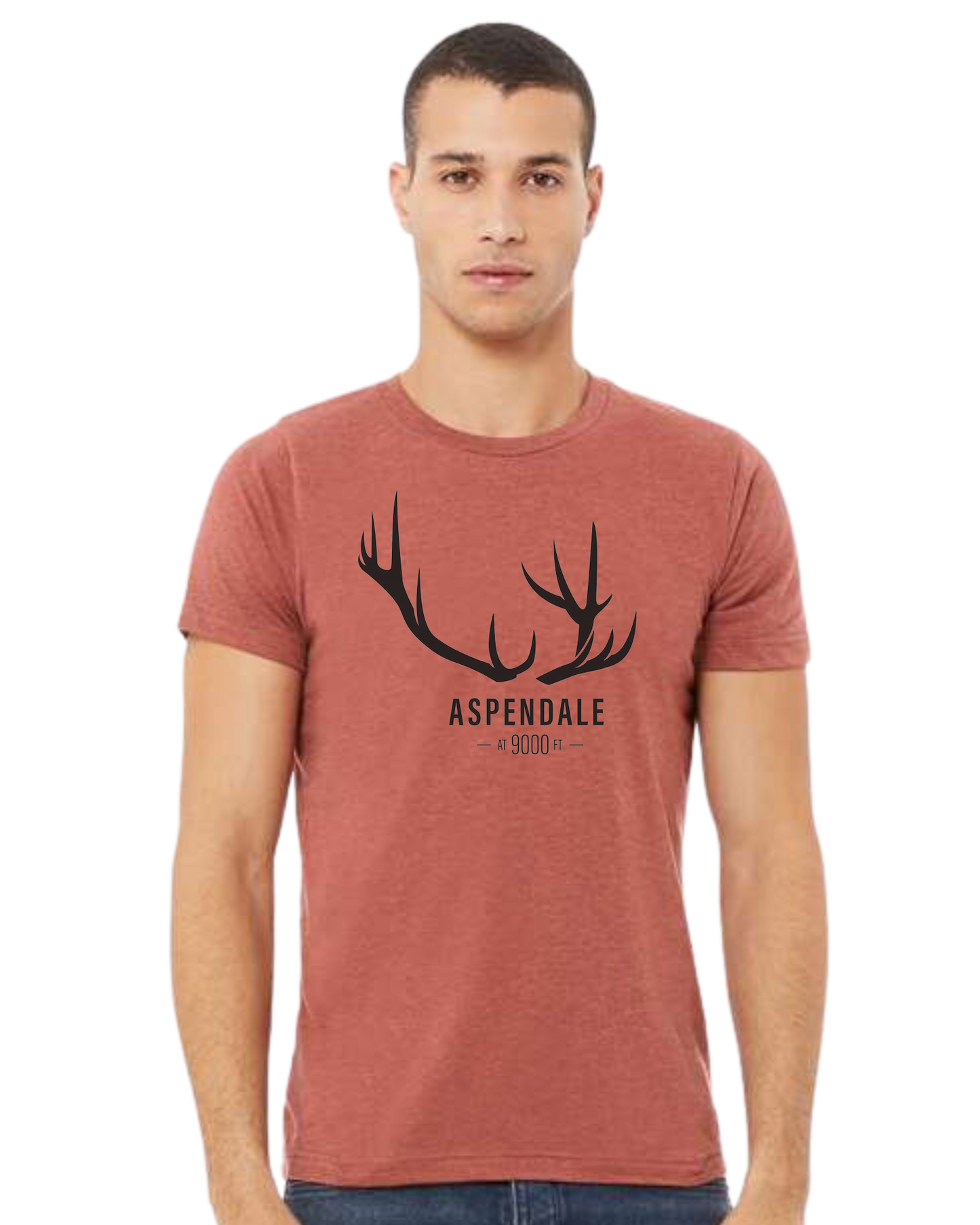 Antlers for Aspendale Premium unisex crewneck tee Heather Clay