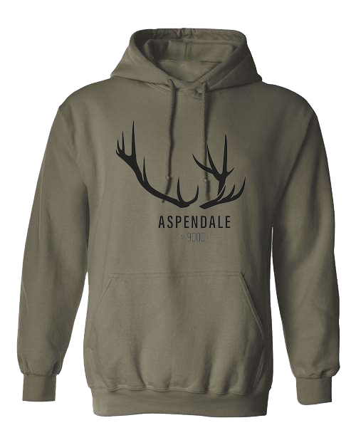 Antlers for Aspendale Unisex Classic Hoodie Military Green