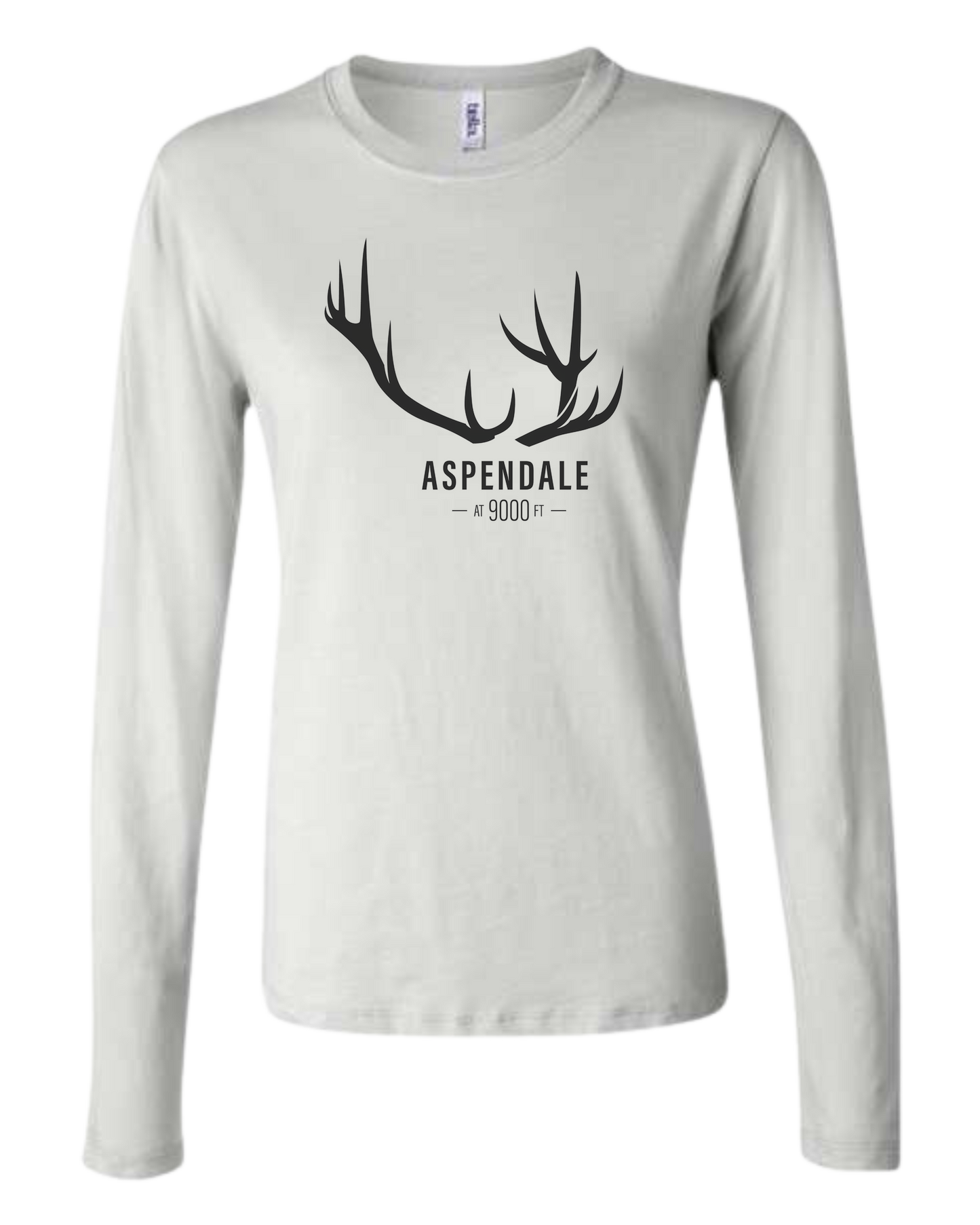 Antlers for Aspendale Women's fit crewneck long sleeve fit White
