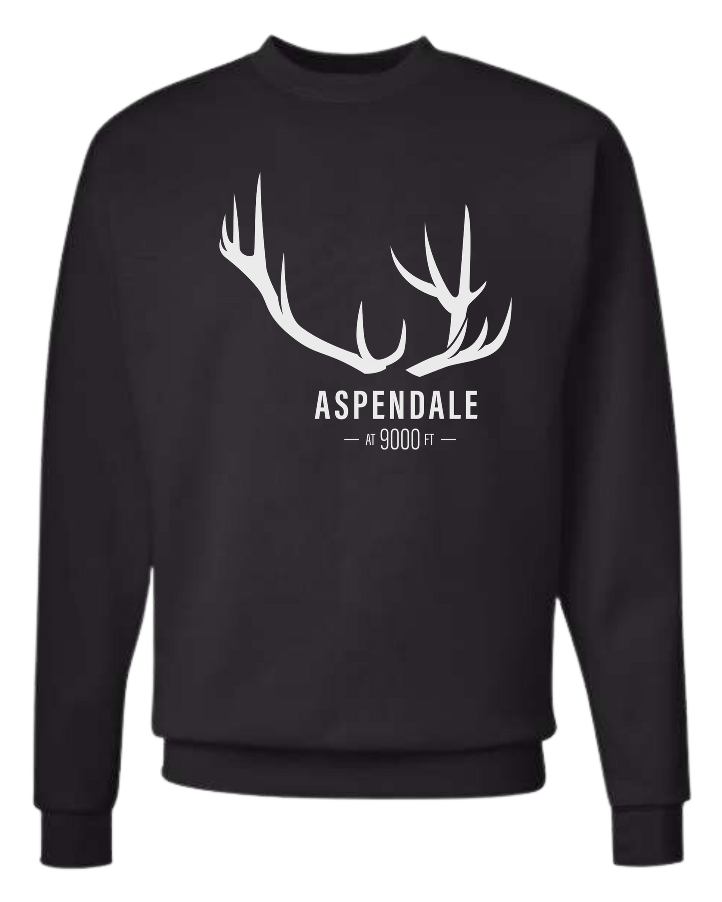 Antlers for Aspendale (white) Classic unisex crewneck sweatshirt Black