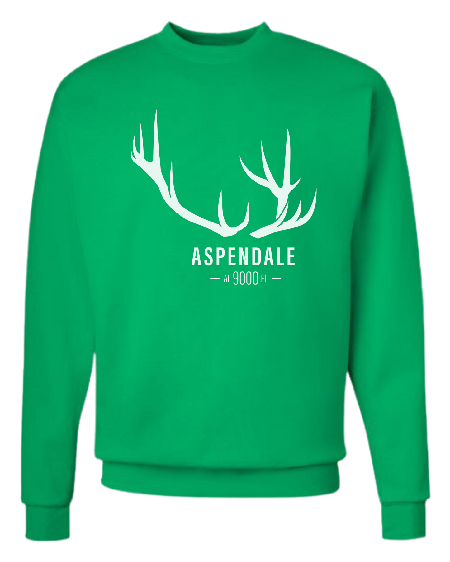 Antlers for Aspendale (white) Classic unisex crewneck sweatshirt Green