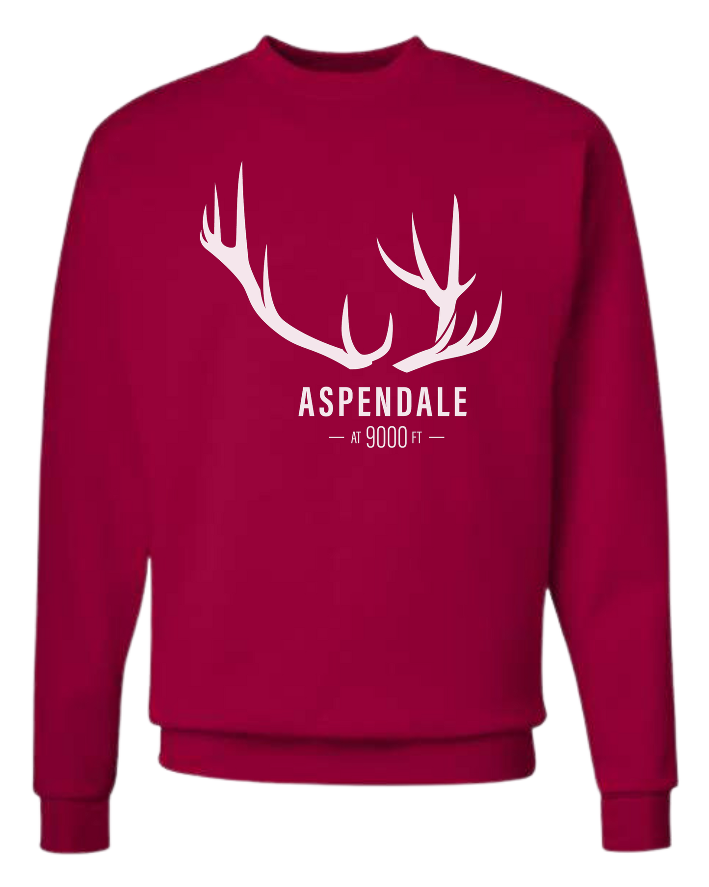Antlers for Aspendale (white) Classic unisex crewneck sweatshirt Red
