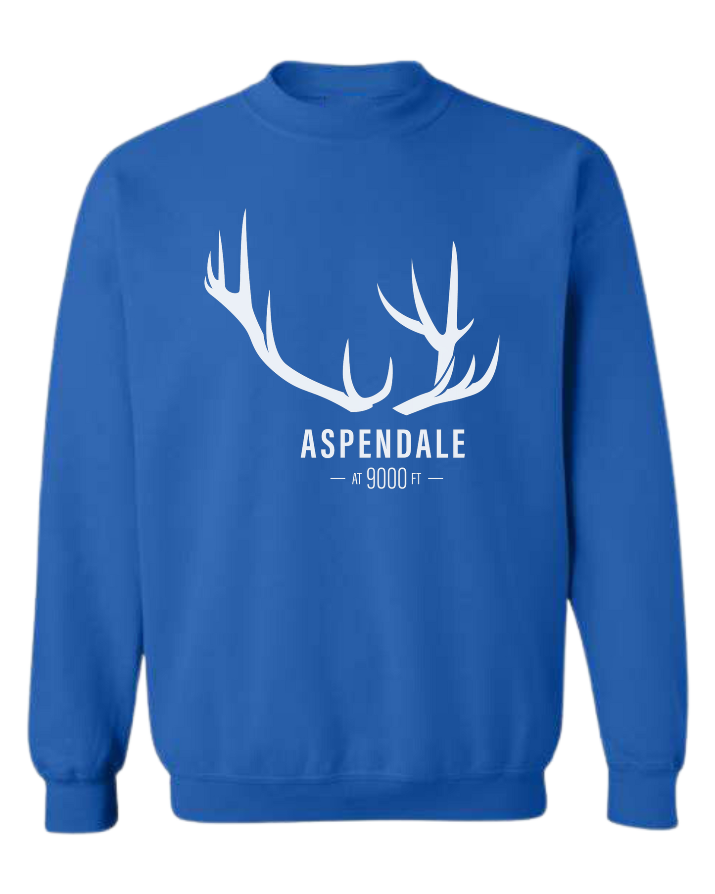 Antlers for Aspendale (white) Classic unisex crewneck sweatshirt Royal Blue