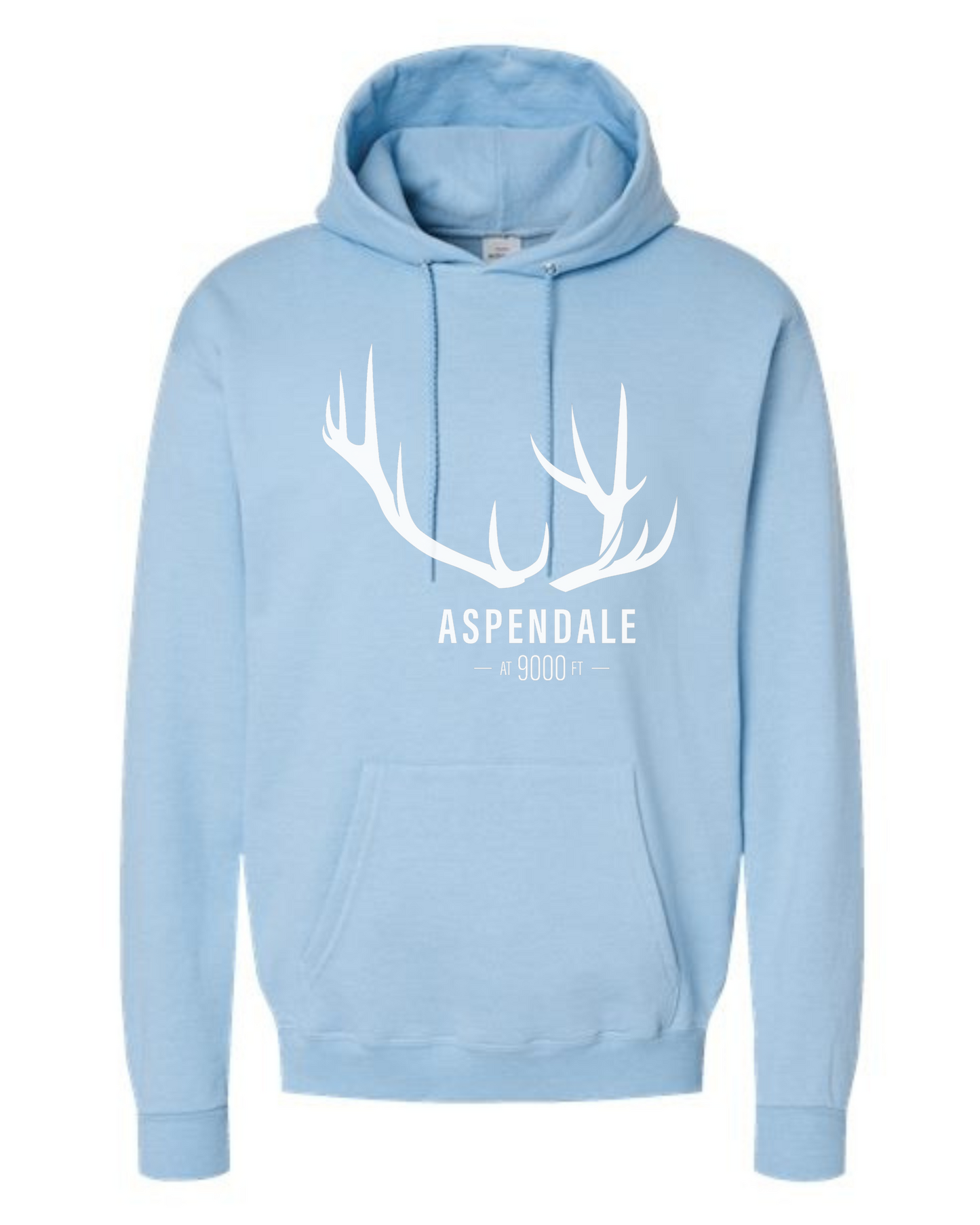 Antlers for Aspendale (white) Unisex Classic Hoodie Ice Blue