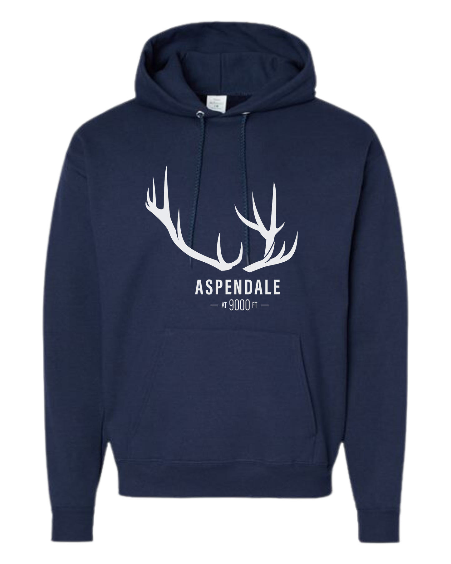 Antlers for Aspendale (white) Unisex Classic Hoodie Navy