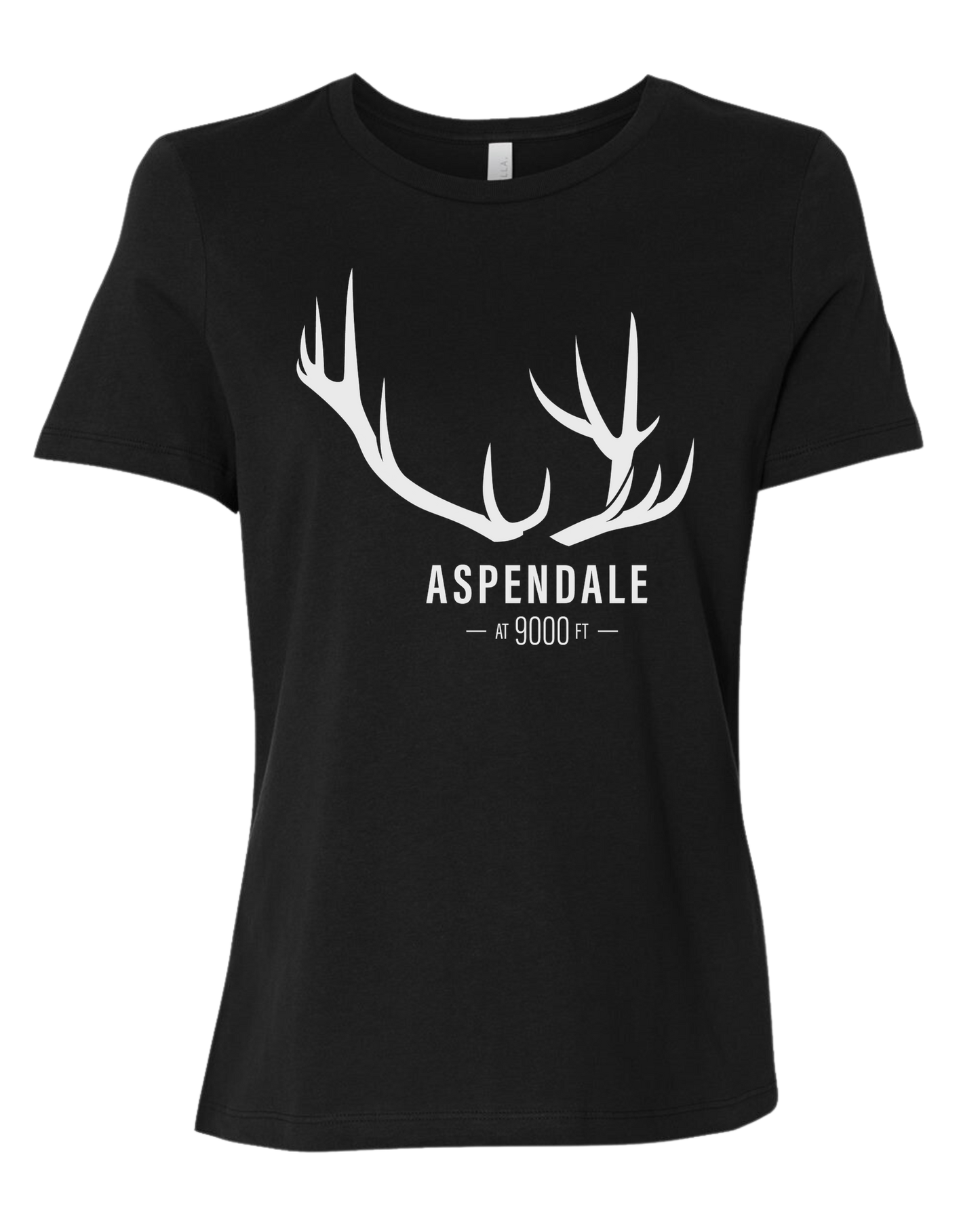 Antlers for Aspendale (white) Women's fit premium crewneck tee Black