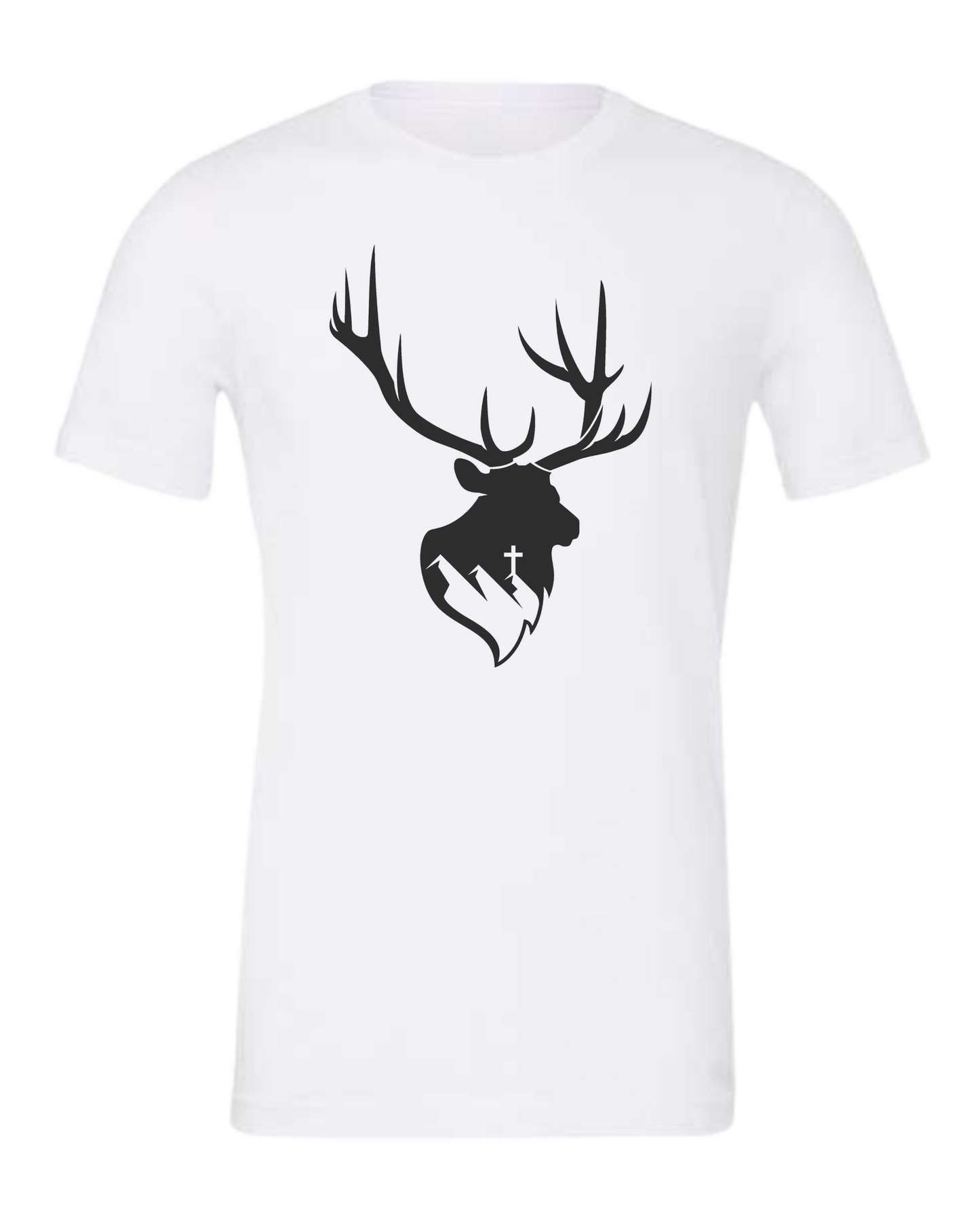 Aspendale Elk (black) Premium unisex crewneck tee White
