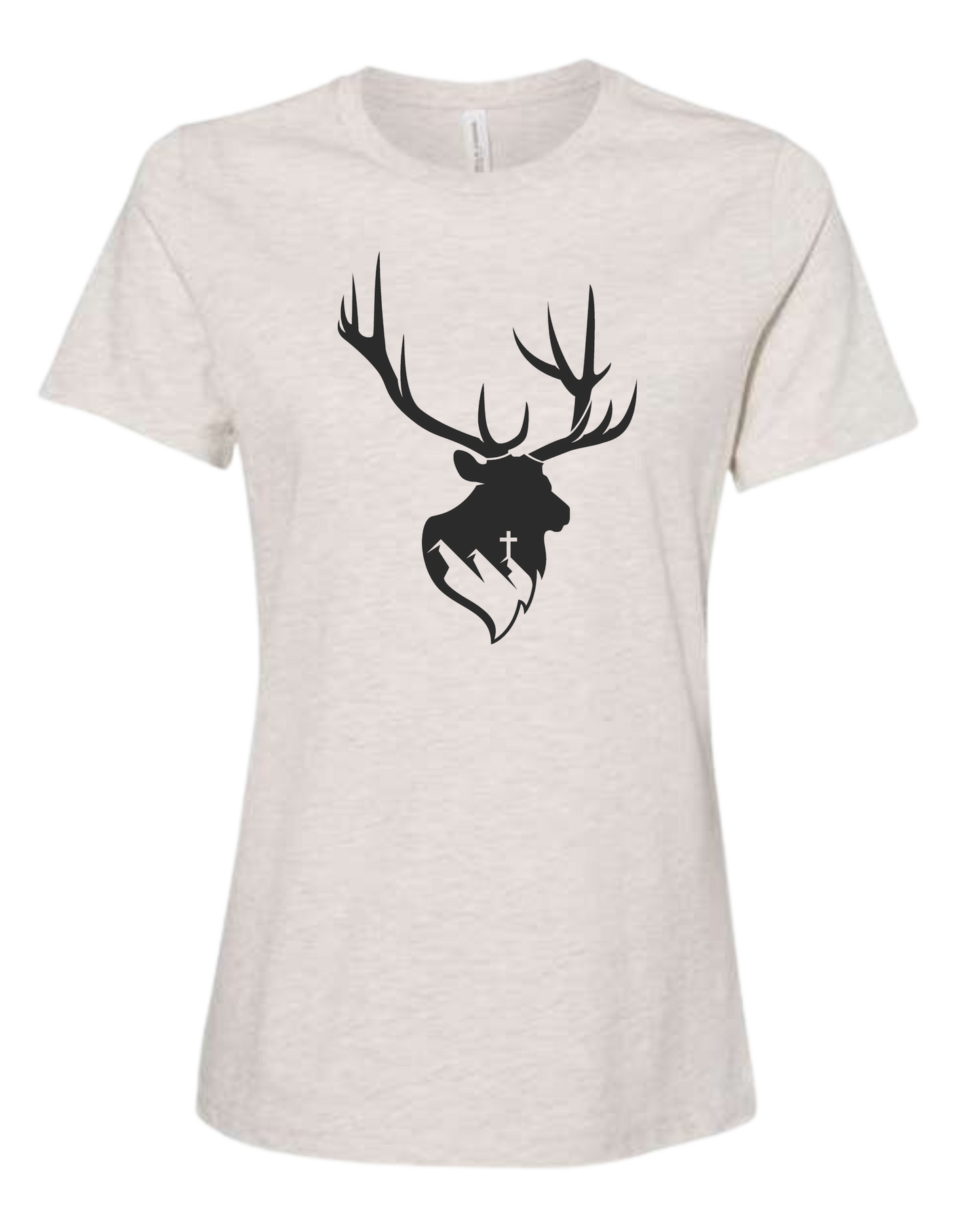 Aspendale Elk (black) Women's fit premium crewneck tee Natural