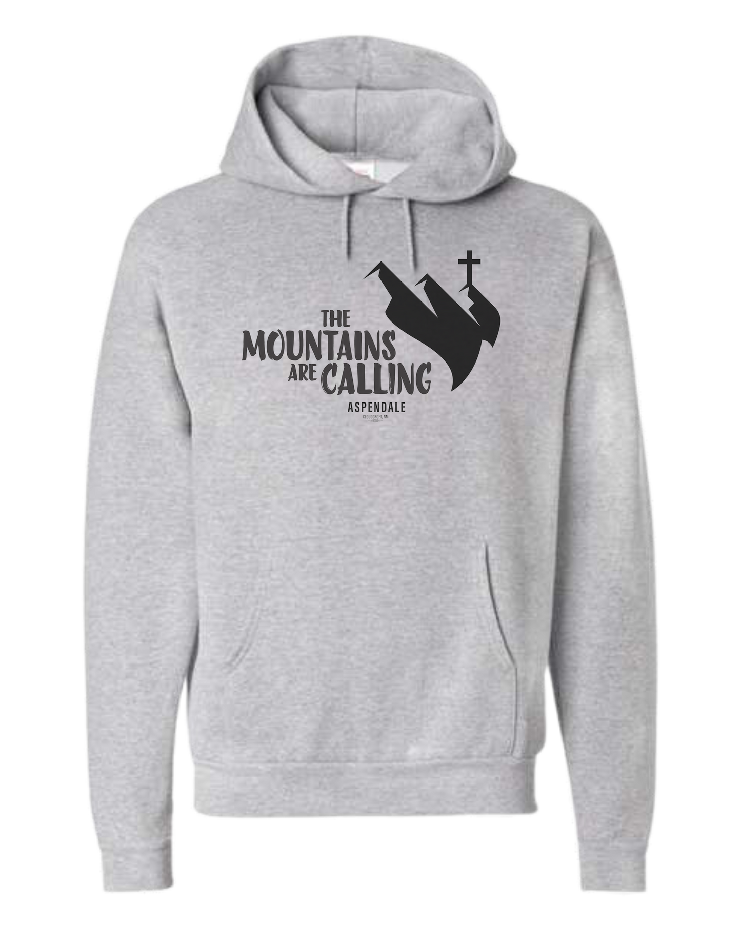 Aspendale "Mountains are Calling" graphic (black) Unisex Classic Hoodie Sport Grey
