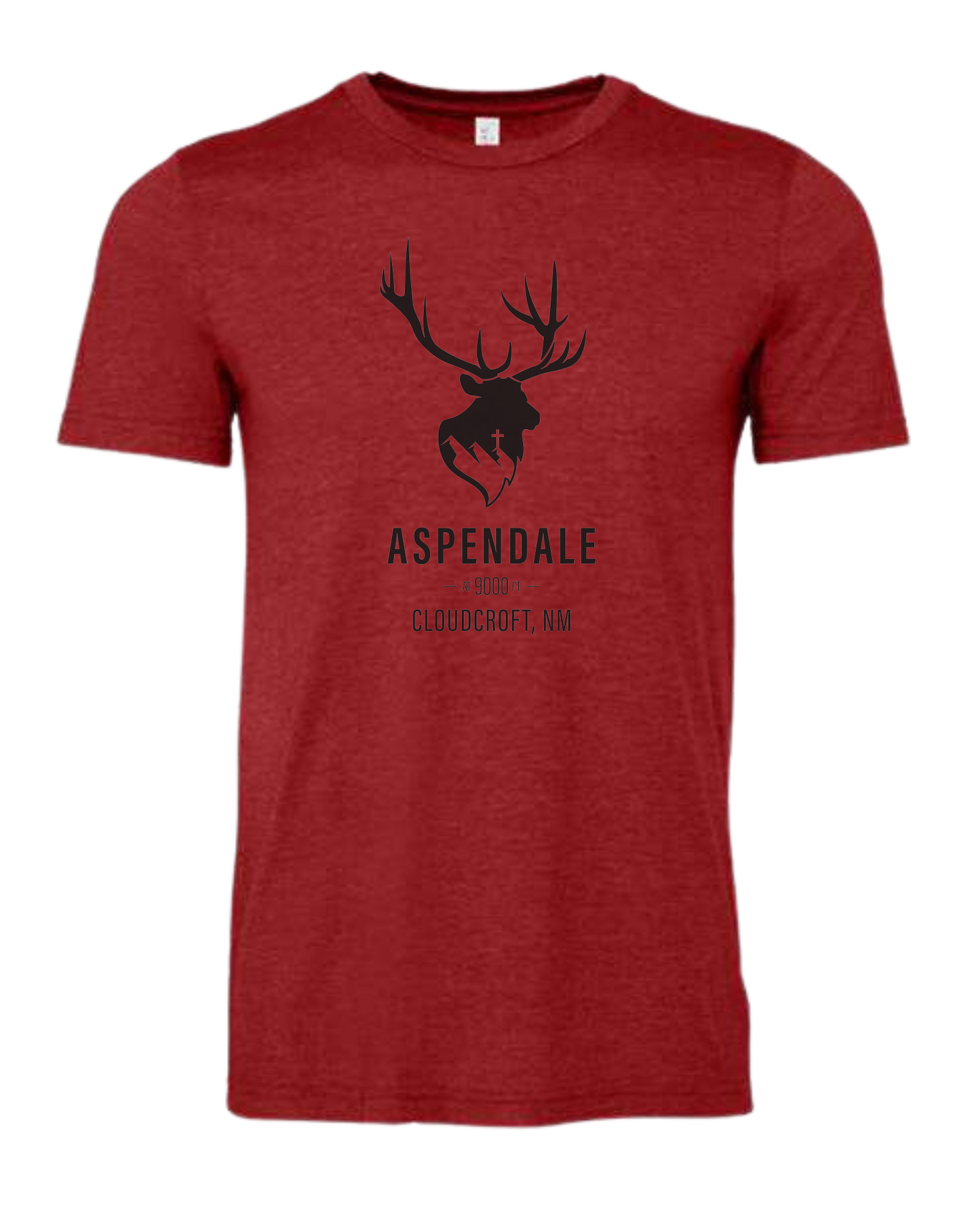Aspendale at 9000ft (black) Premium unisex crewneck tee Canvas Red