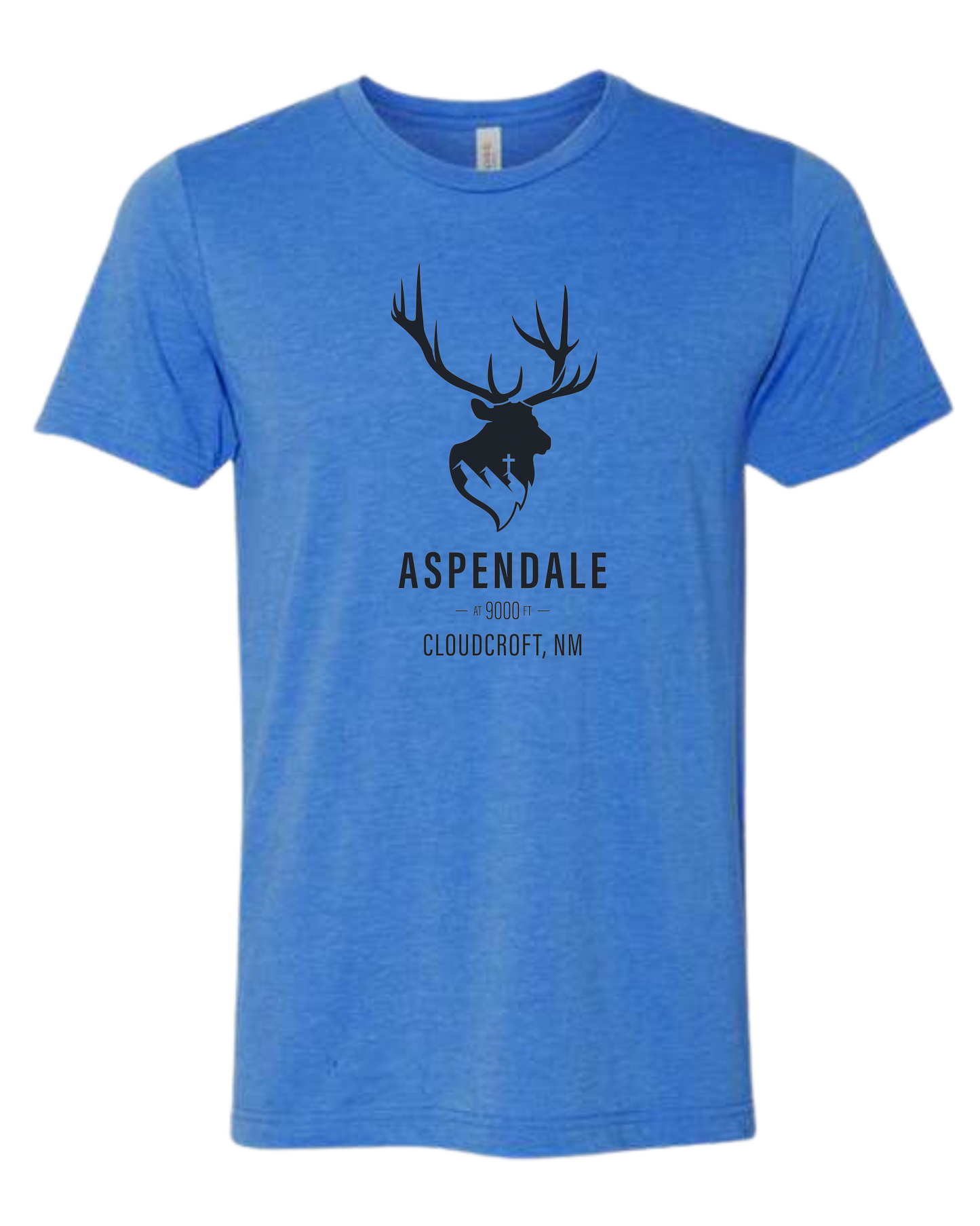 Aspendale at 9000ft (black) Premium unisex crewneck tee Royal Blue