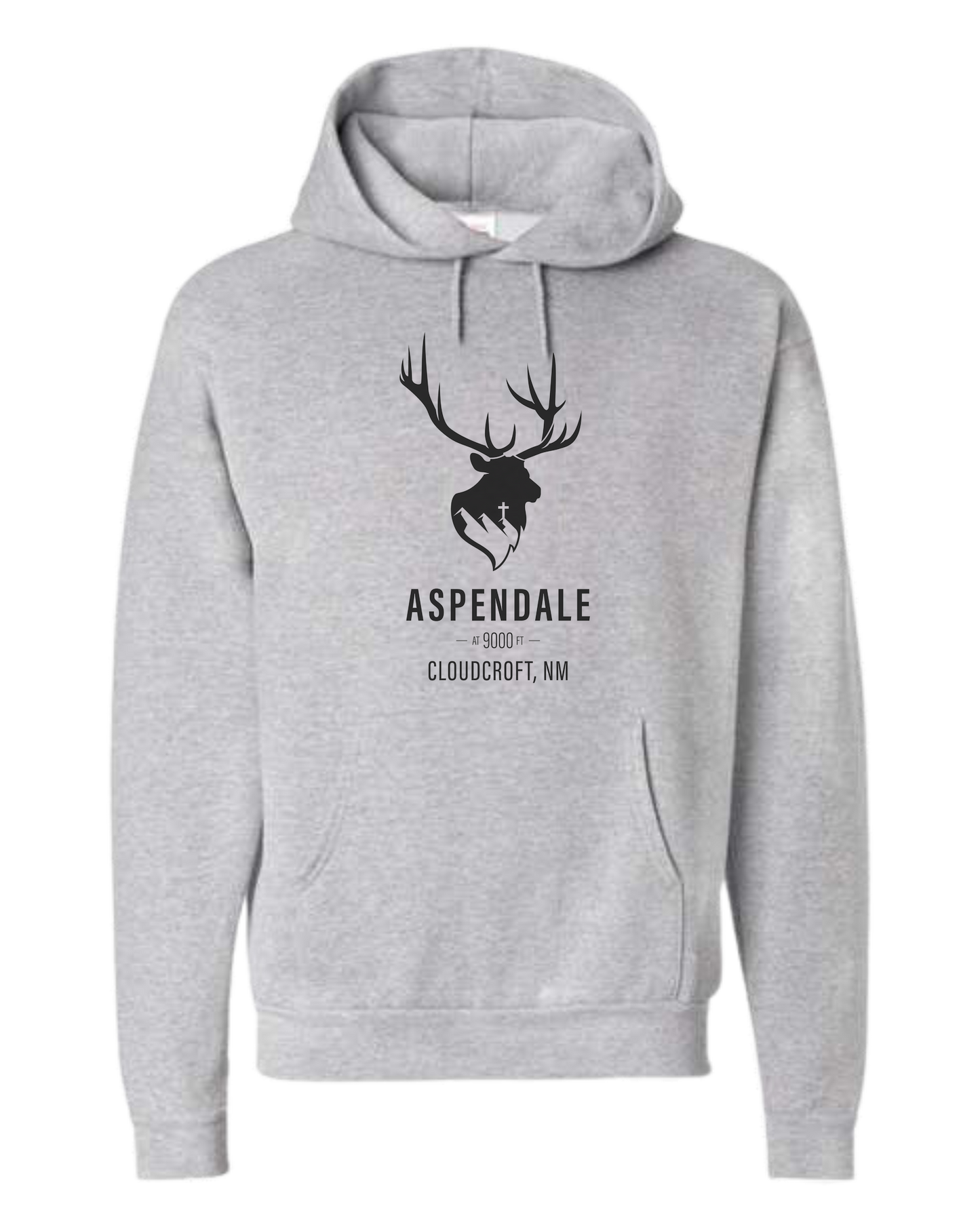 Aspendale at 9000ft (black) Unisex Classic Hoodie Sport Grey