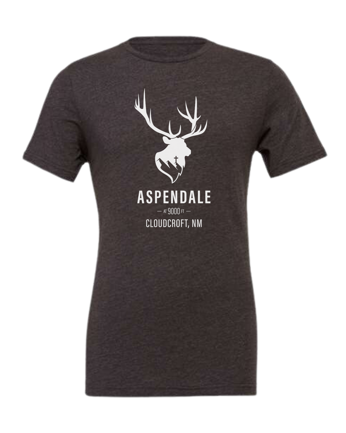 Aspendale at 9000ft (white) Premium unisex crewneck tee Dark Grey