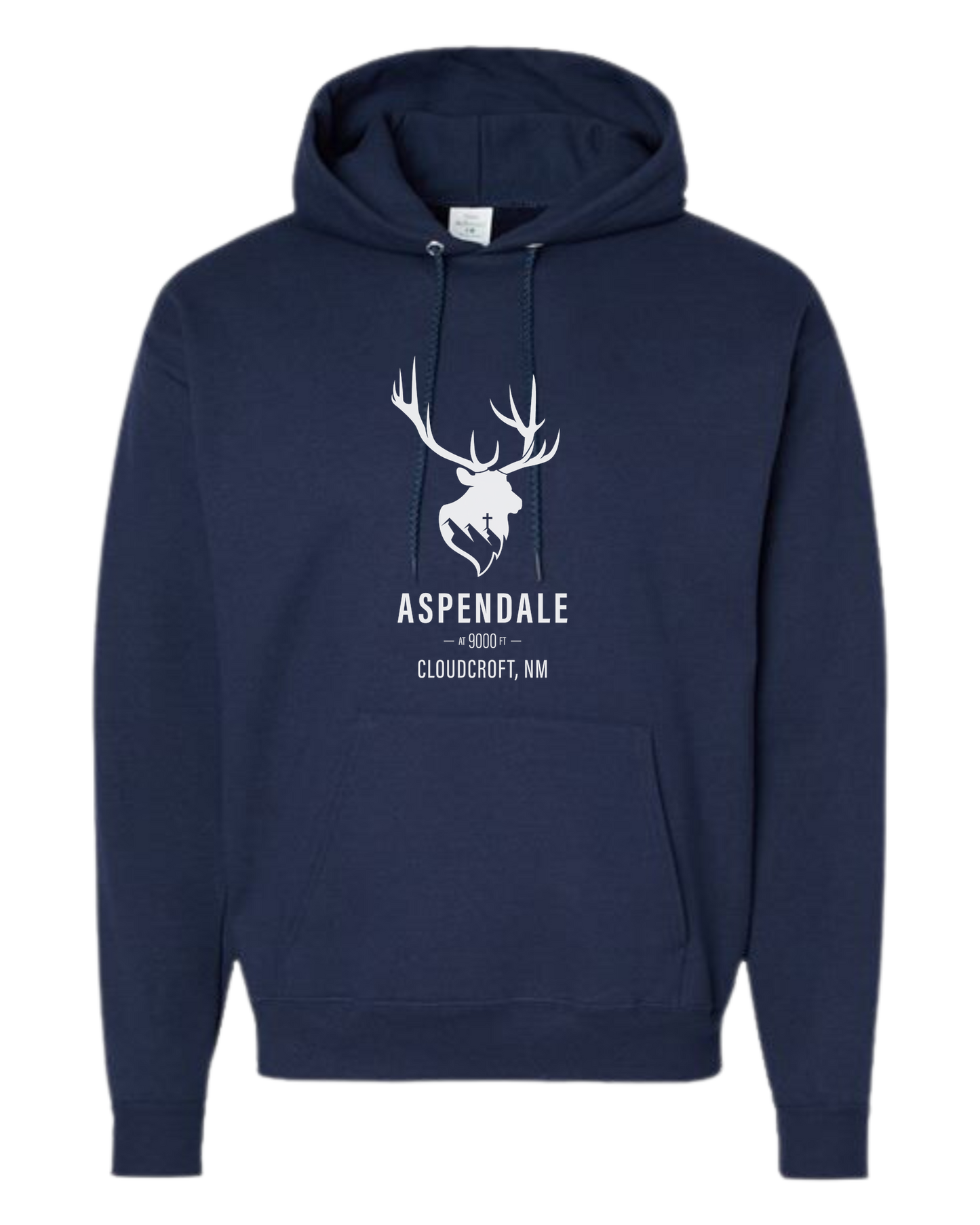 Aspendale at 9000ft (white) Unisex Classic Hoodie Navy