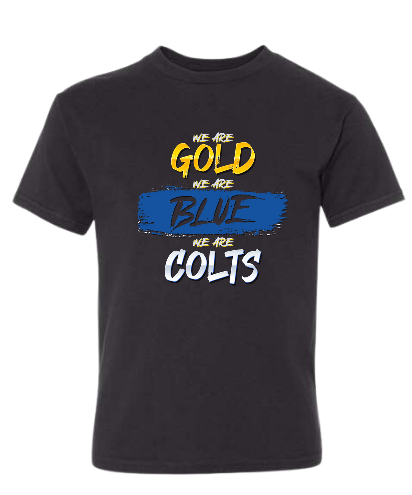 Desert Wind "We are Gold, we are Blue, we are Colts" unisex crew-neck full color tee