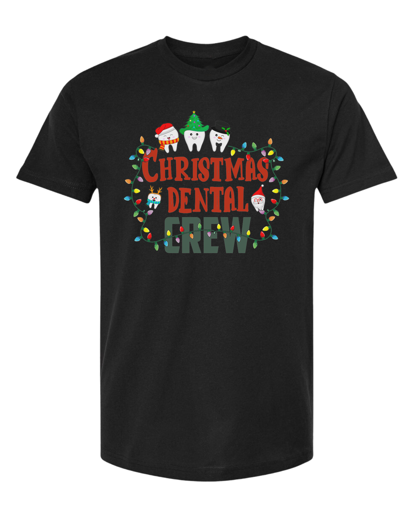 Christmas Dental Crew graphic tee Unisex crew-neck graphic tee Black