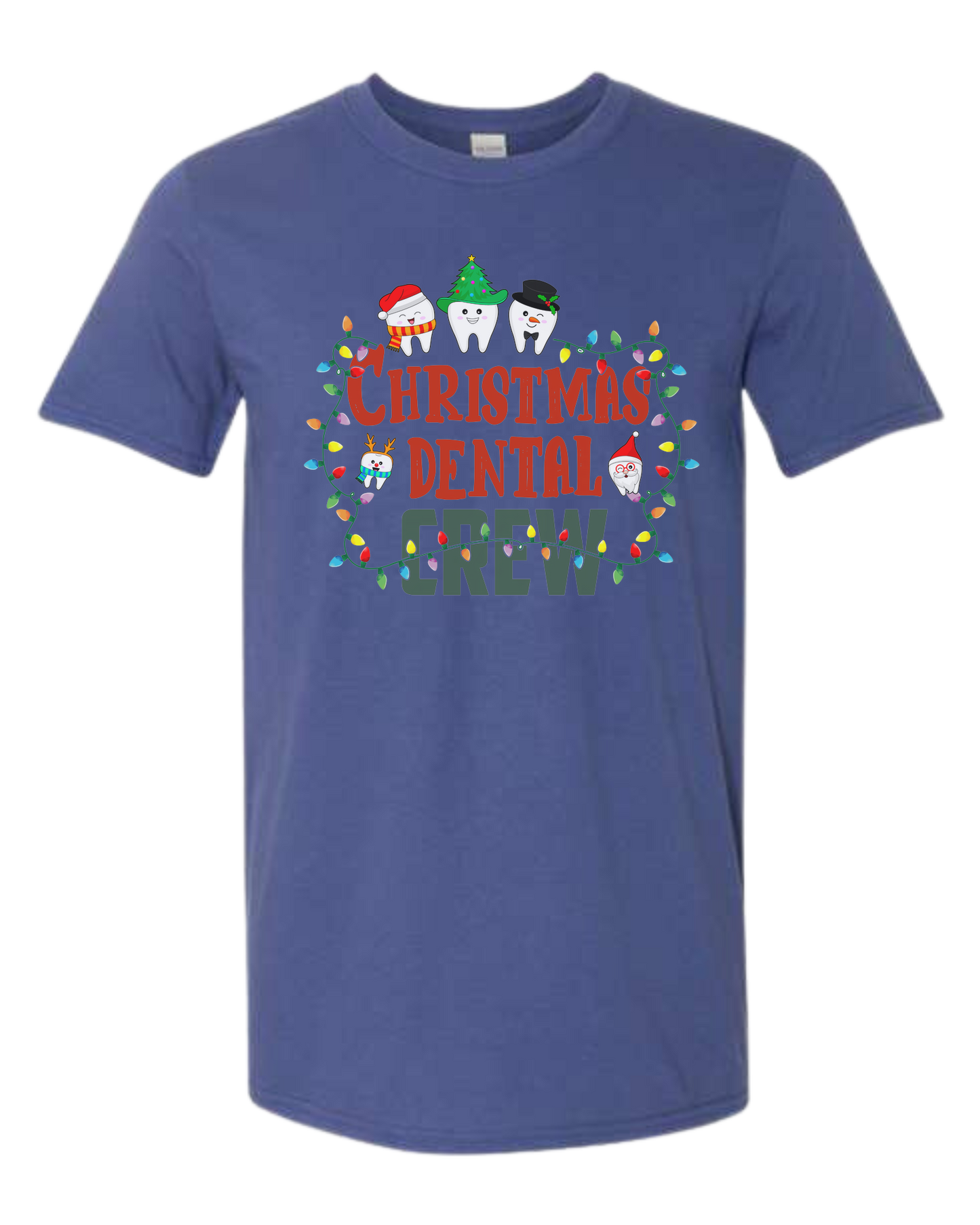 Christmas Dental Crew graphic tee Unisex crew-neck graphic tee Metro Blue