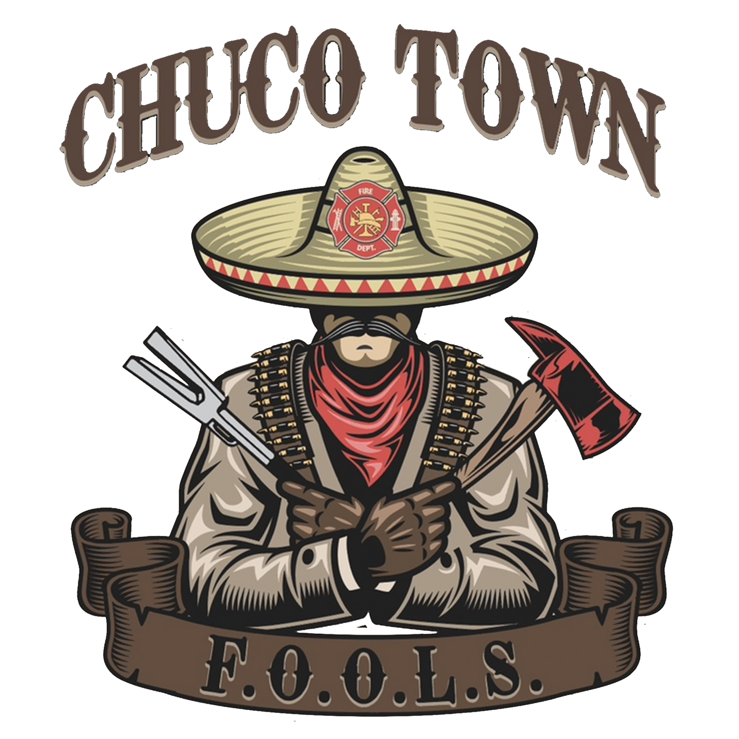 CHUCO TOWN F.O.O.L.S. premium unisex crewneck tee
