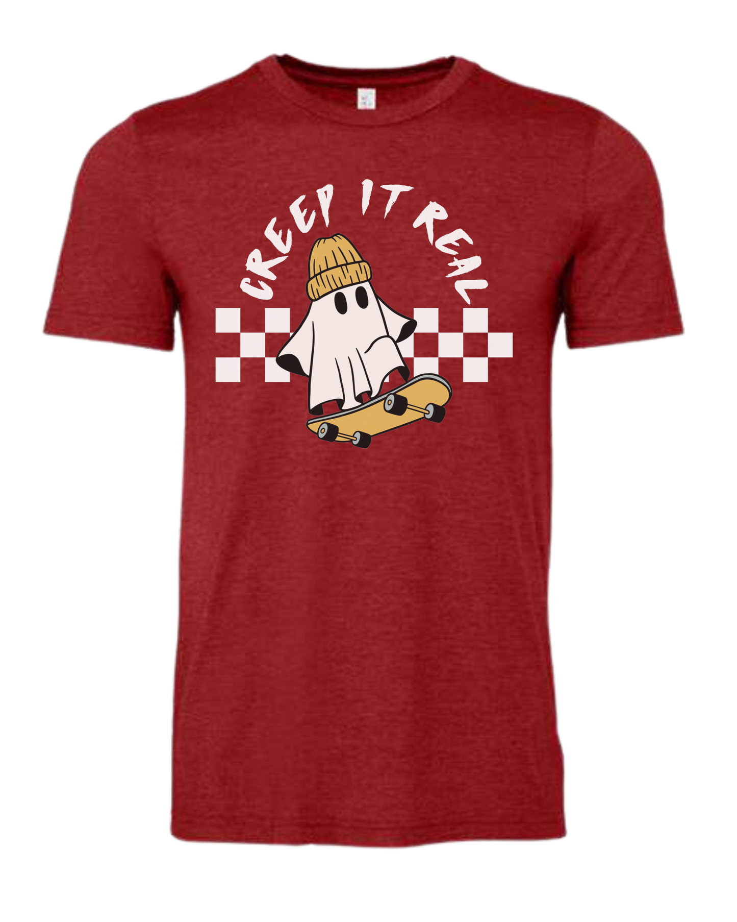 Creep it Real skater ghost graphic tee Premium unisex crewneck tee Canvas Red