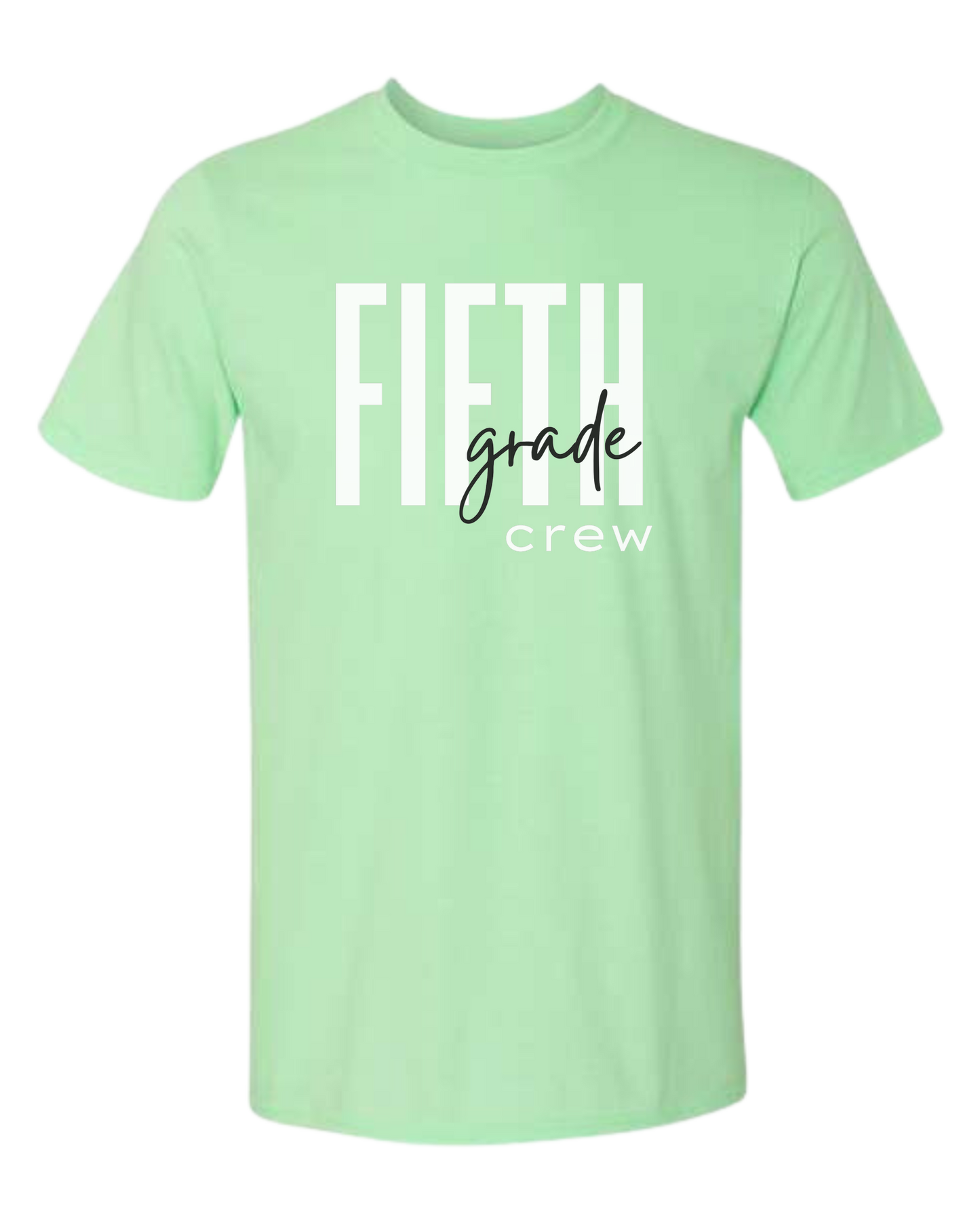 Customizable Grade Level Crew design Unisex crewneck graphic tee (light colors) Mint Green