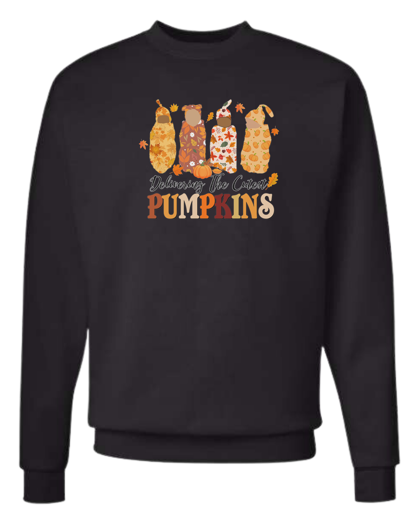 "Delivering the Cutest Pumpkins" nursing L&D graphic Classic unisex crewneck tee Long sleeve crew neck