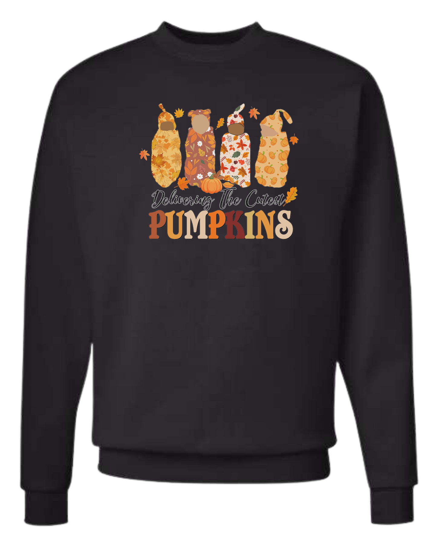 "Delivering the Cutest Pumpkins" nursing L&D graphic Classic unisex crewneck tee Sweatshirt