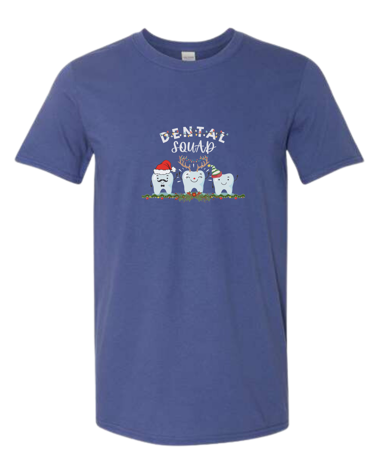 Dental Squad cute teeth team graphic Unisex crew-neck graphic tee Metro Blue