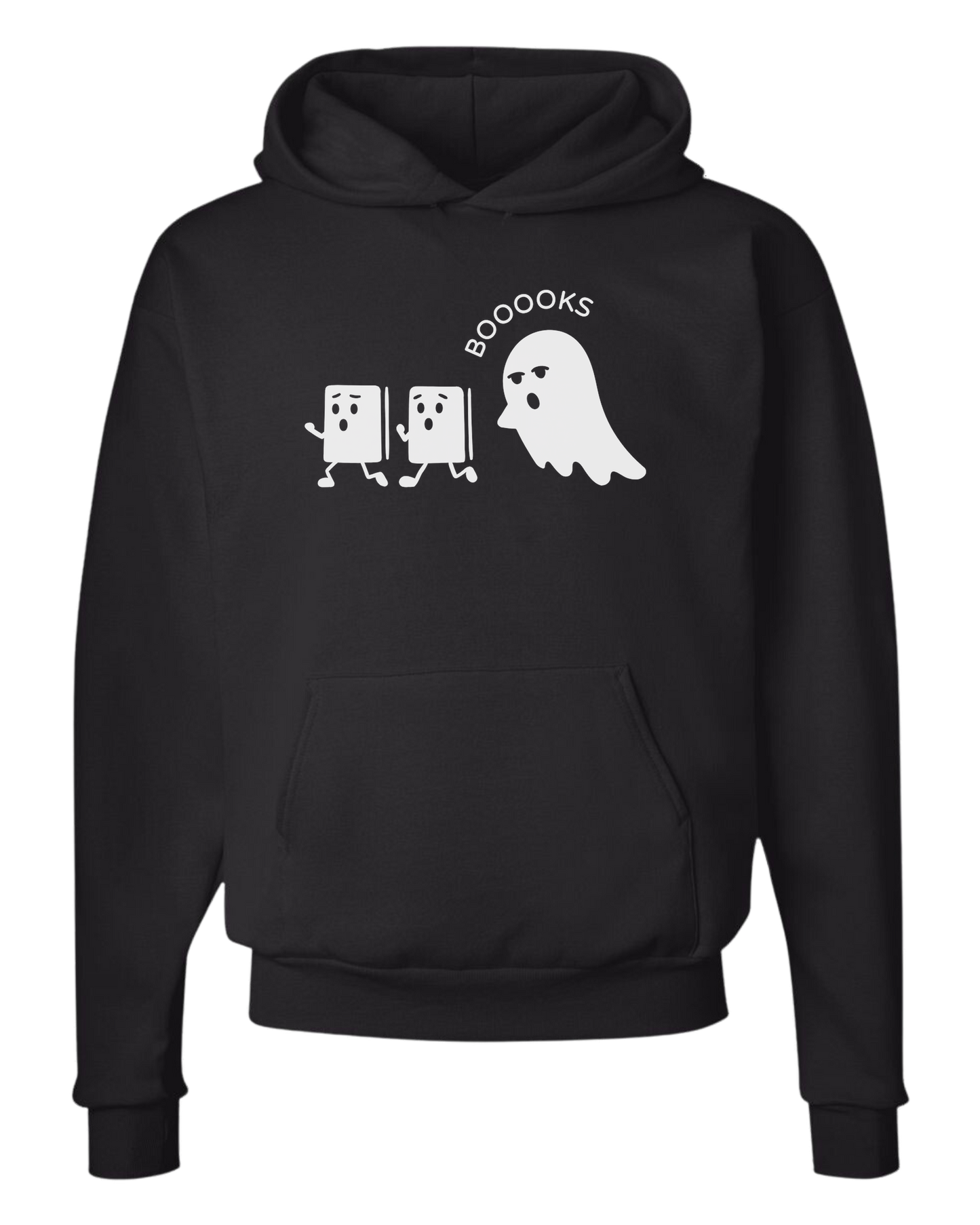 Ghost chasing Boooo-ks graphic tee Unisex Classic Hoodie Black